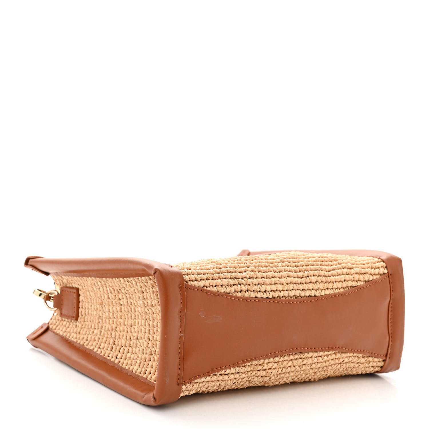 Christian Louboutin Raffia Calfskin Mini By My Side Tote Natural Cuoio 4 of 10