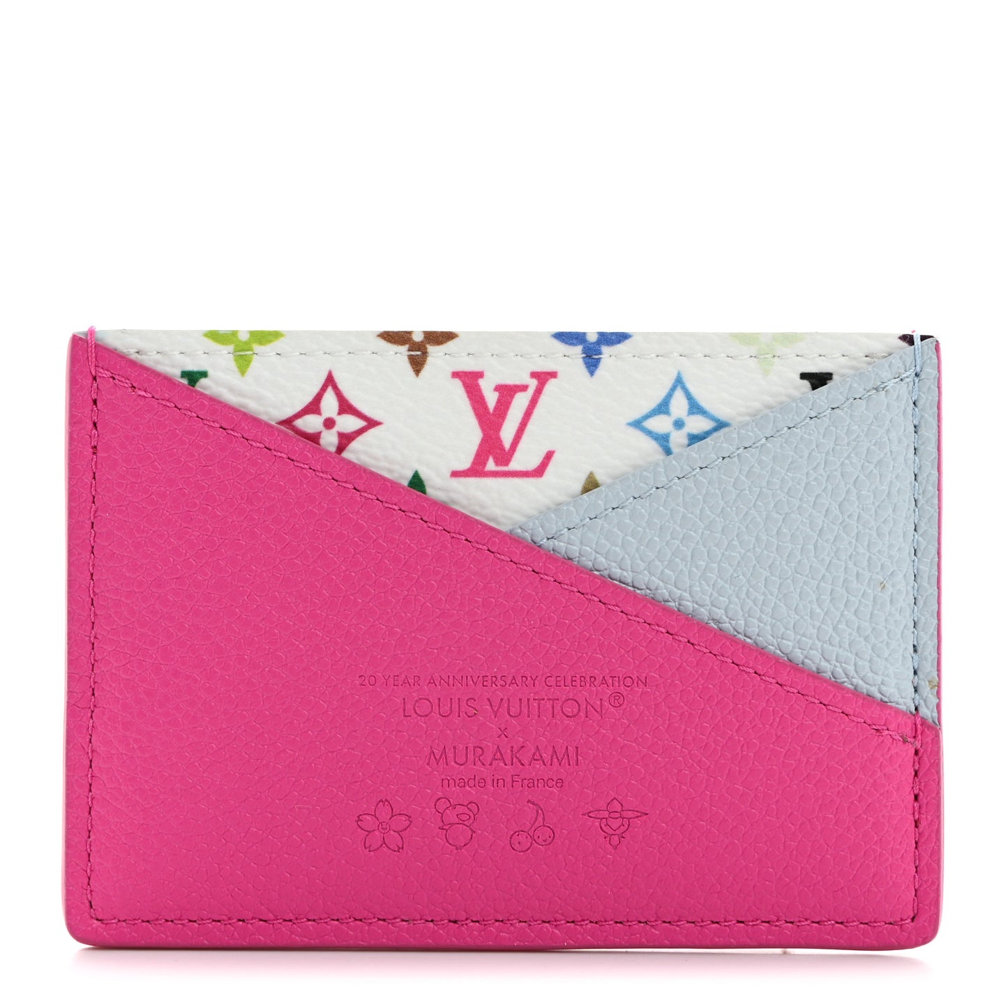 LV X TM Monogram Multicolor Criss-Cross Card Holder Kawaii Pink