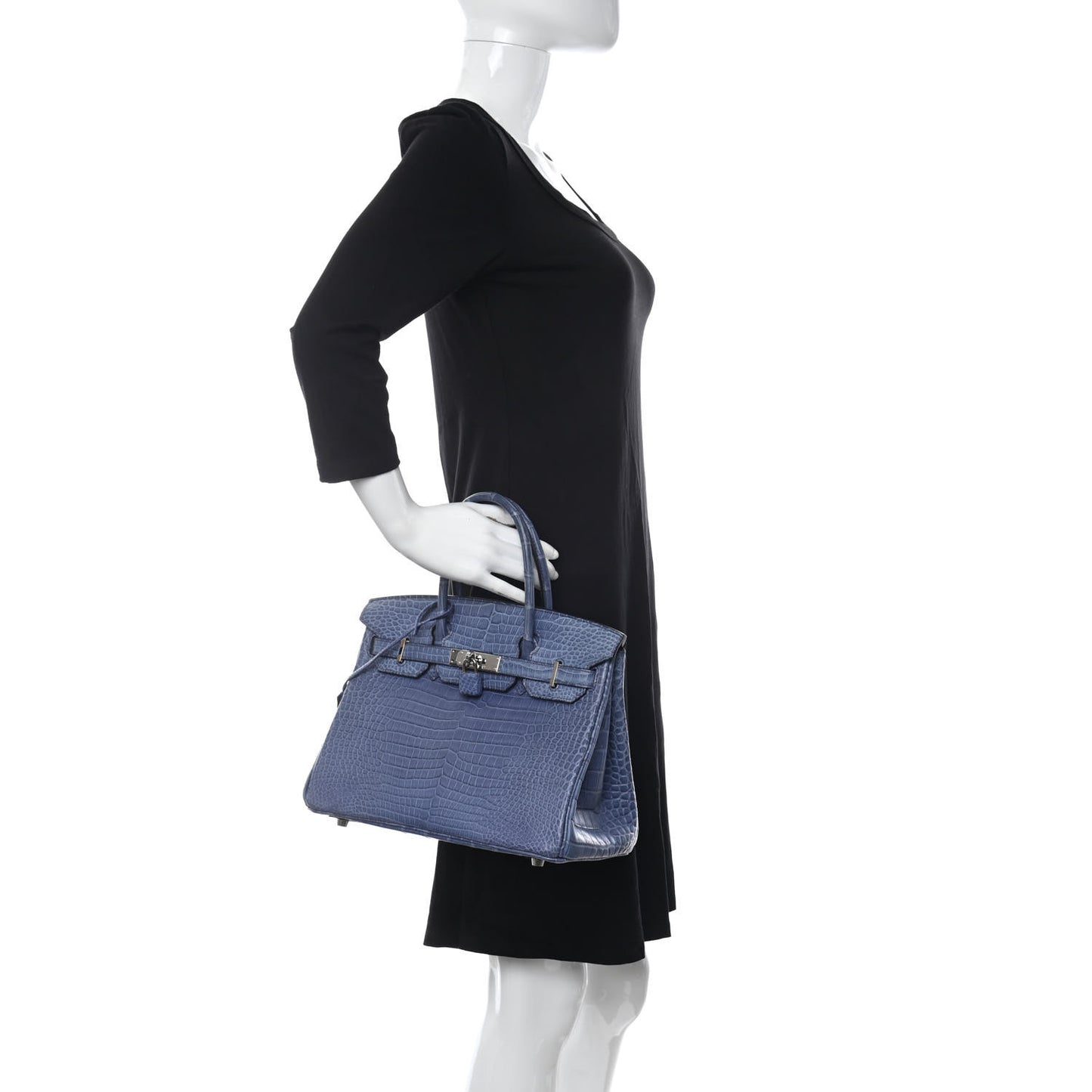 Matte Porosus Crocodile Birkin 30 Bleu Ciel