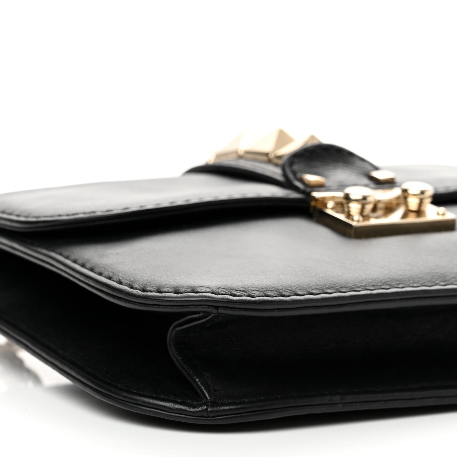 Valentino Garavani Vitello Small Glam Lock Rockstud Flap Black 7 of 8