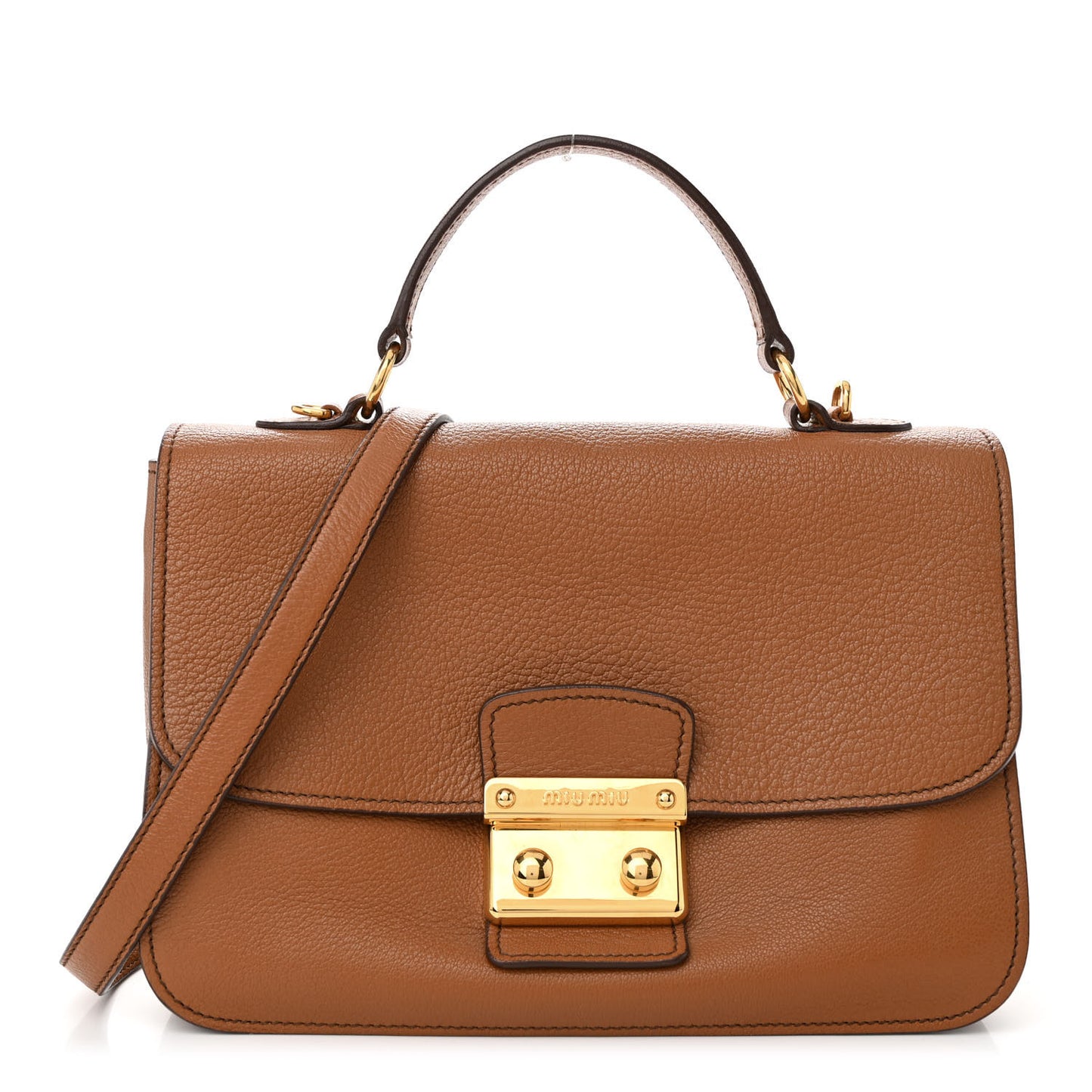 Goatskin Madras Shoulder Bag Cuoio