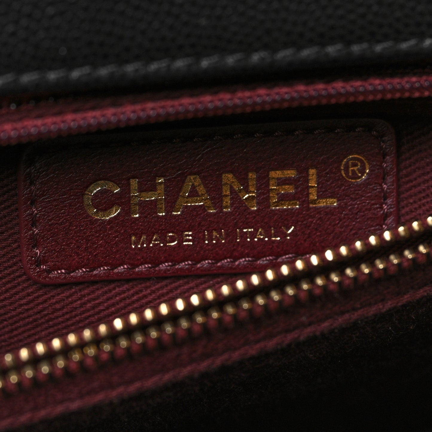 Caviar Quilted Medium Coco Handle Flap Black