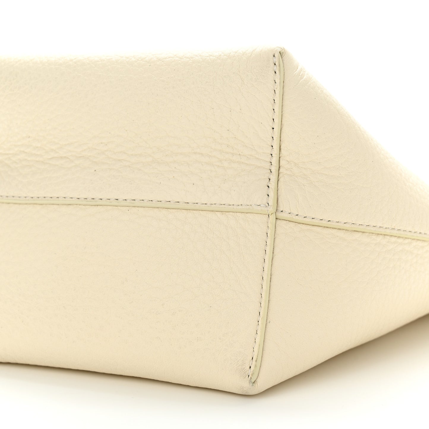 Grained Calfskin Small N/S Park Tote Ivory