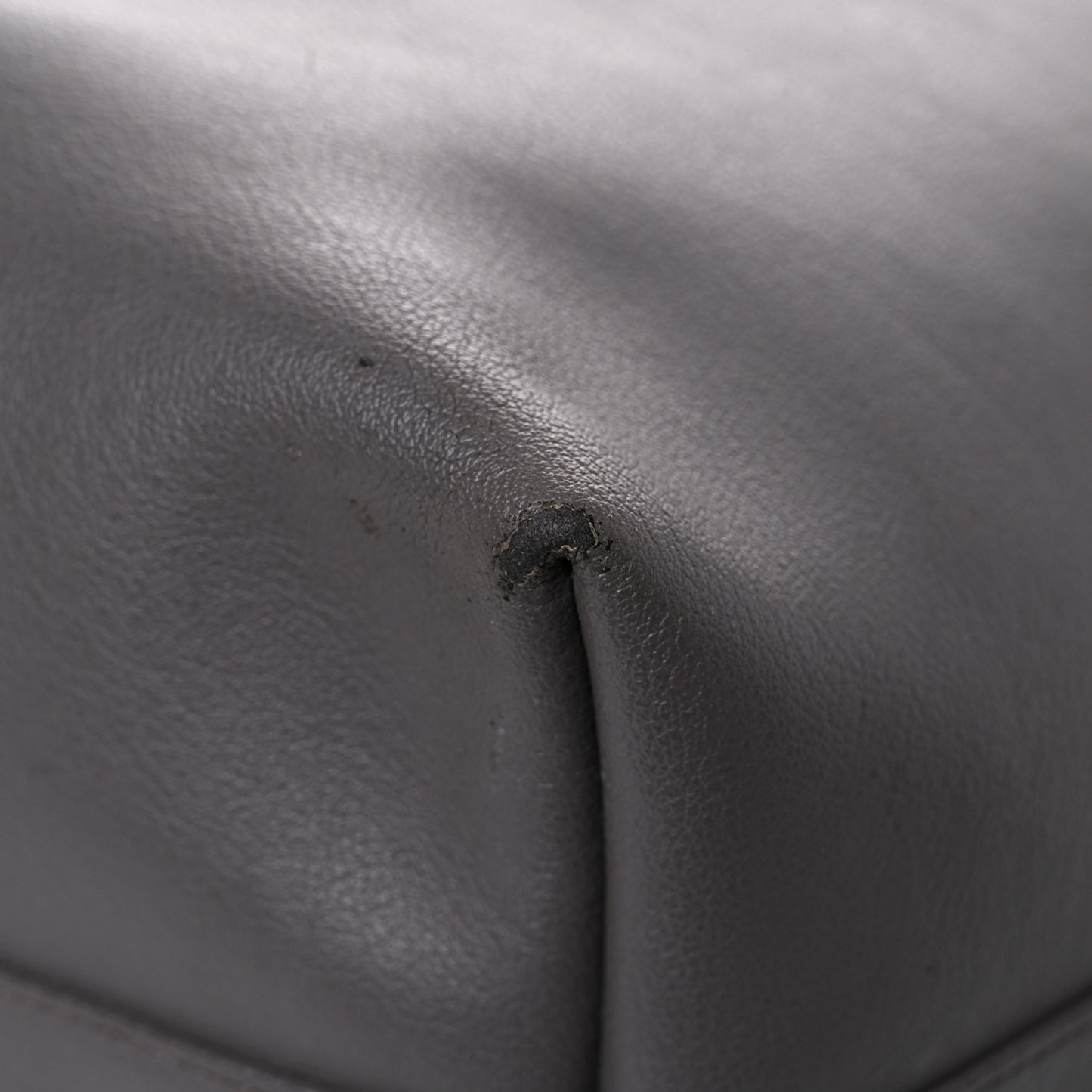 Calfskin Large Shopping Tote Dark Grey