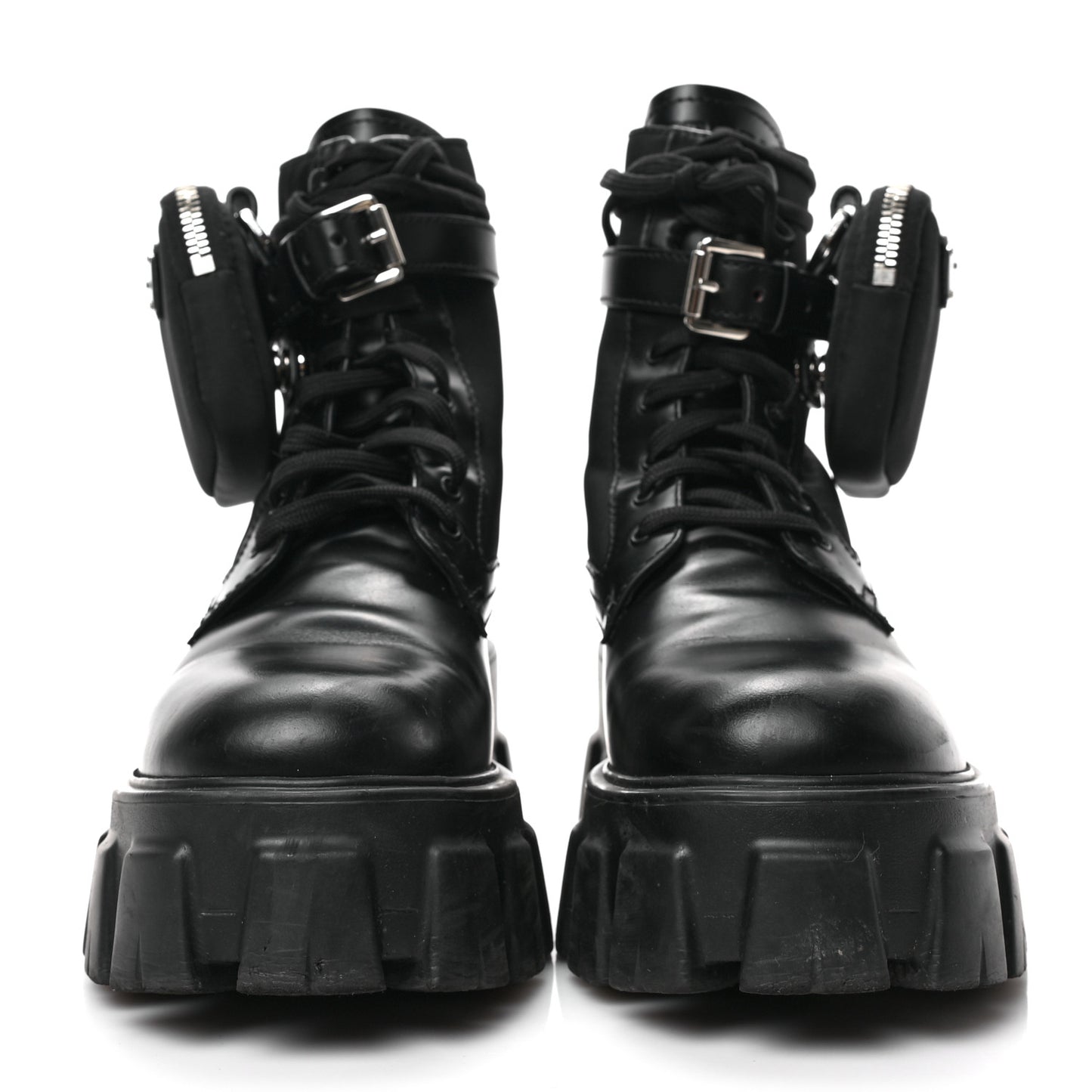 Spazzolato Rois Re-Nylon Metal Triangle Logo Monolith Pouch Pocket 55mm Boots 37 Black