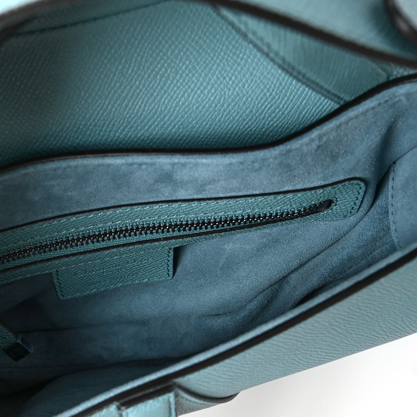 Grained Calfskin Saddle Bag Azure Blue
