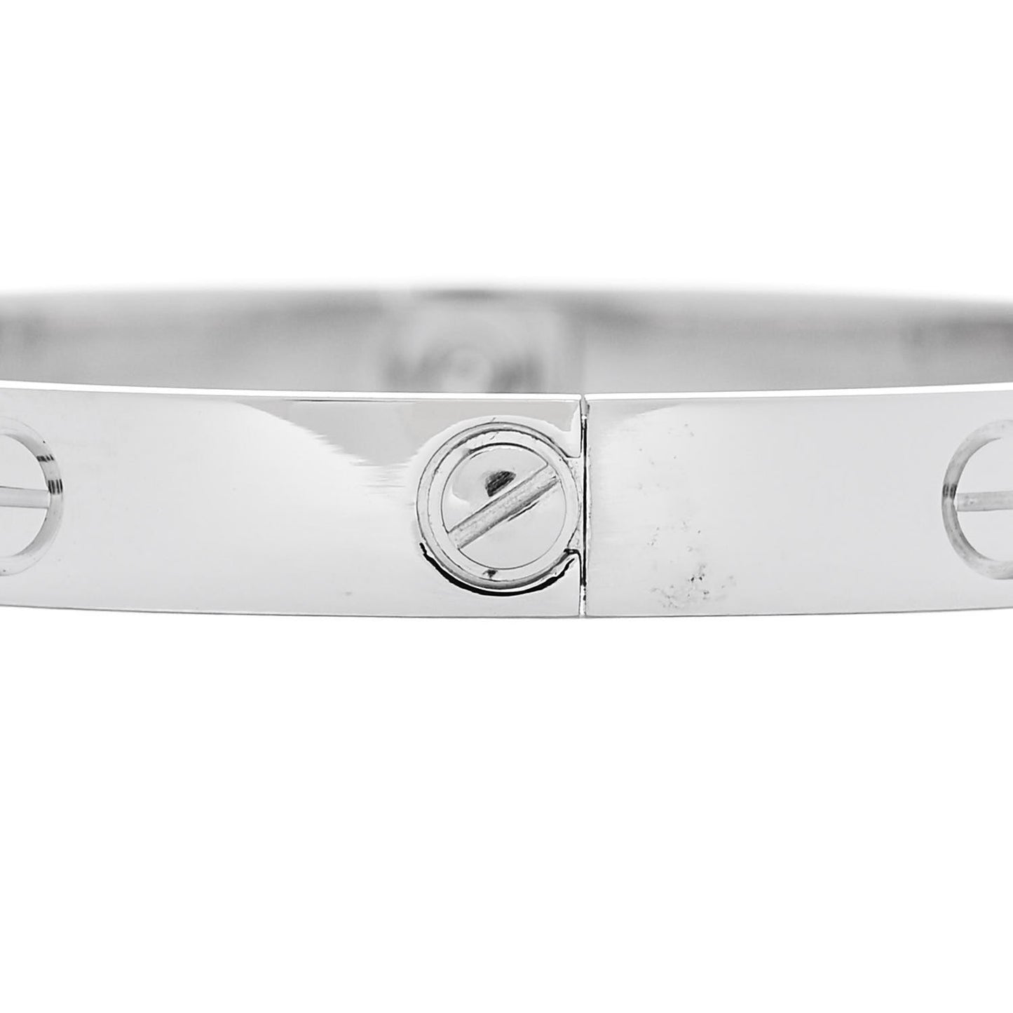 18K White Gold 4 Diamond LOVE Bracelet 17