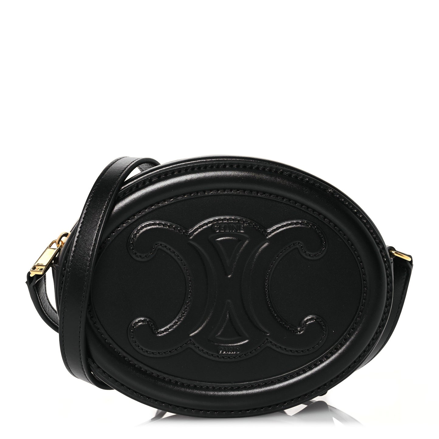 Smooth Calfskin Cuir Triomphe Oval Bag Black