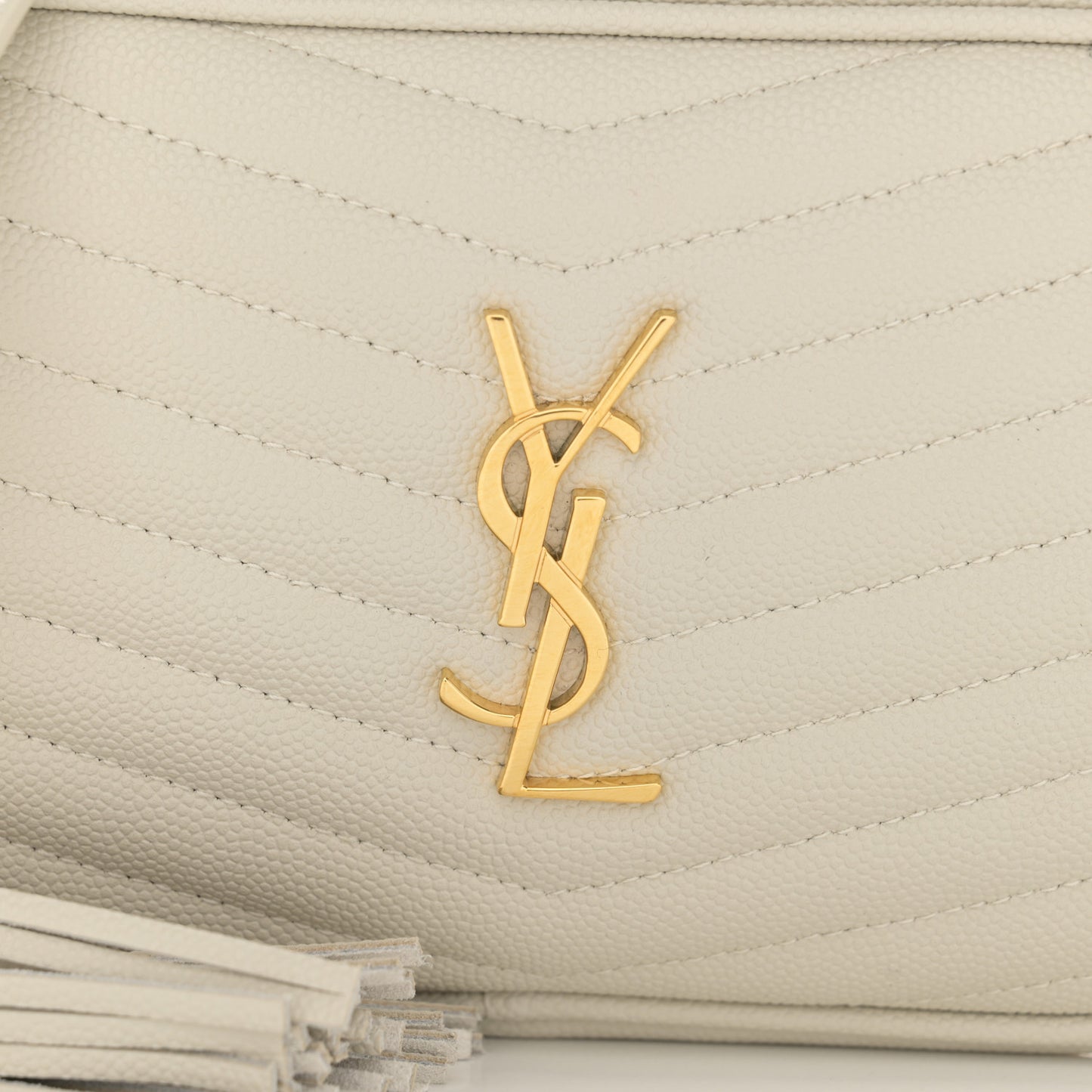 Grain De Poudre Matelasse Monogram Mini Lou Camera Bag Crema Soft