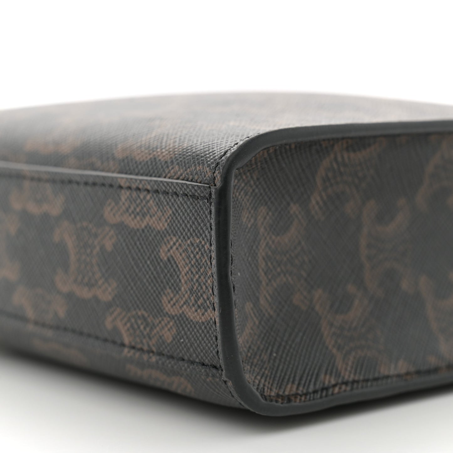Triomphe Canvas Calfskin Mini Vertical Cabas Tan