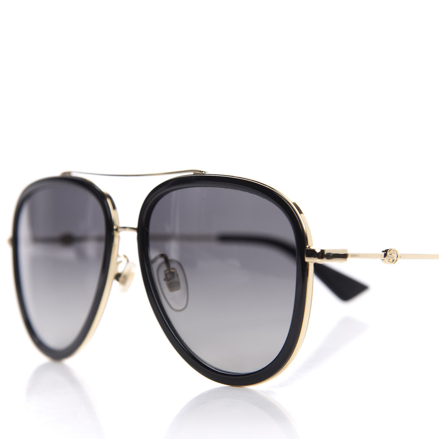 Aviator Sunglasses GG0062S Black Gold