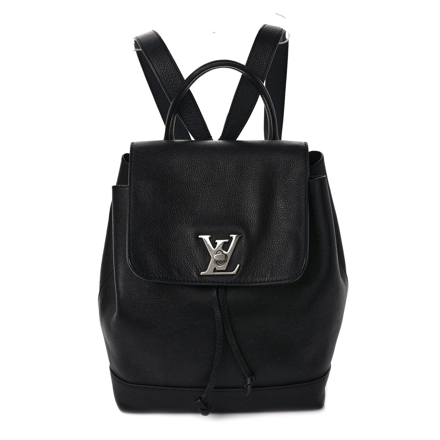 Calfskin Lockme Backpack Black