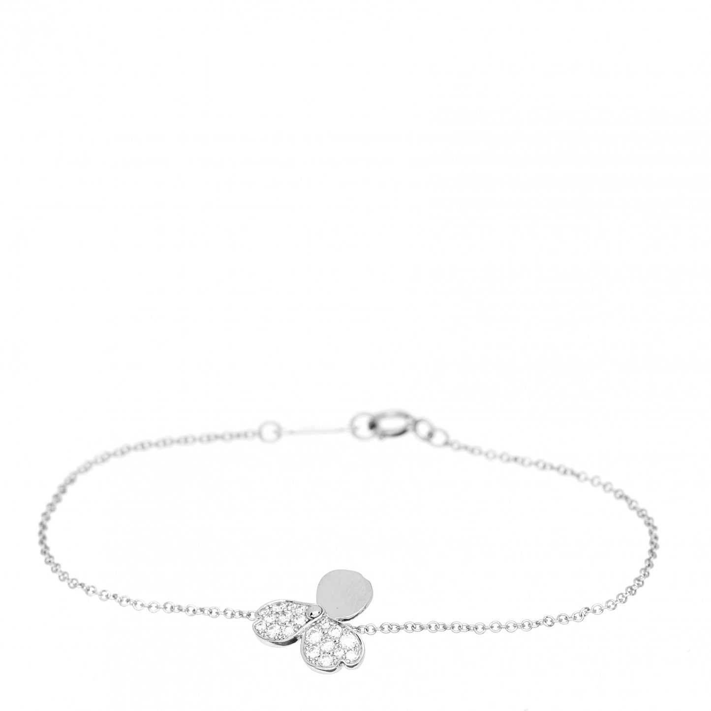 Platinum Diamond Paper Flowers Bracelet