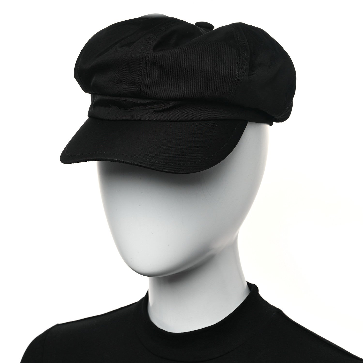 Prada Re-Nylon Newsboy Hat M Black 2 of 8