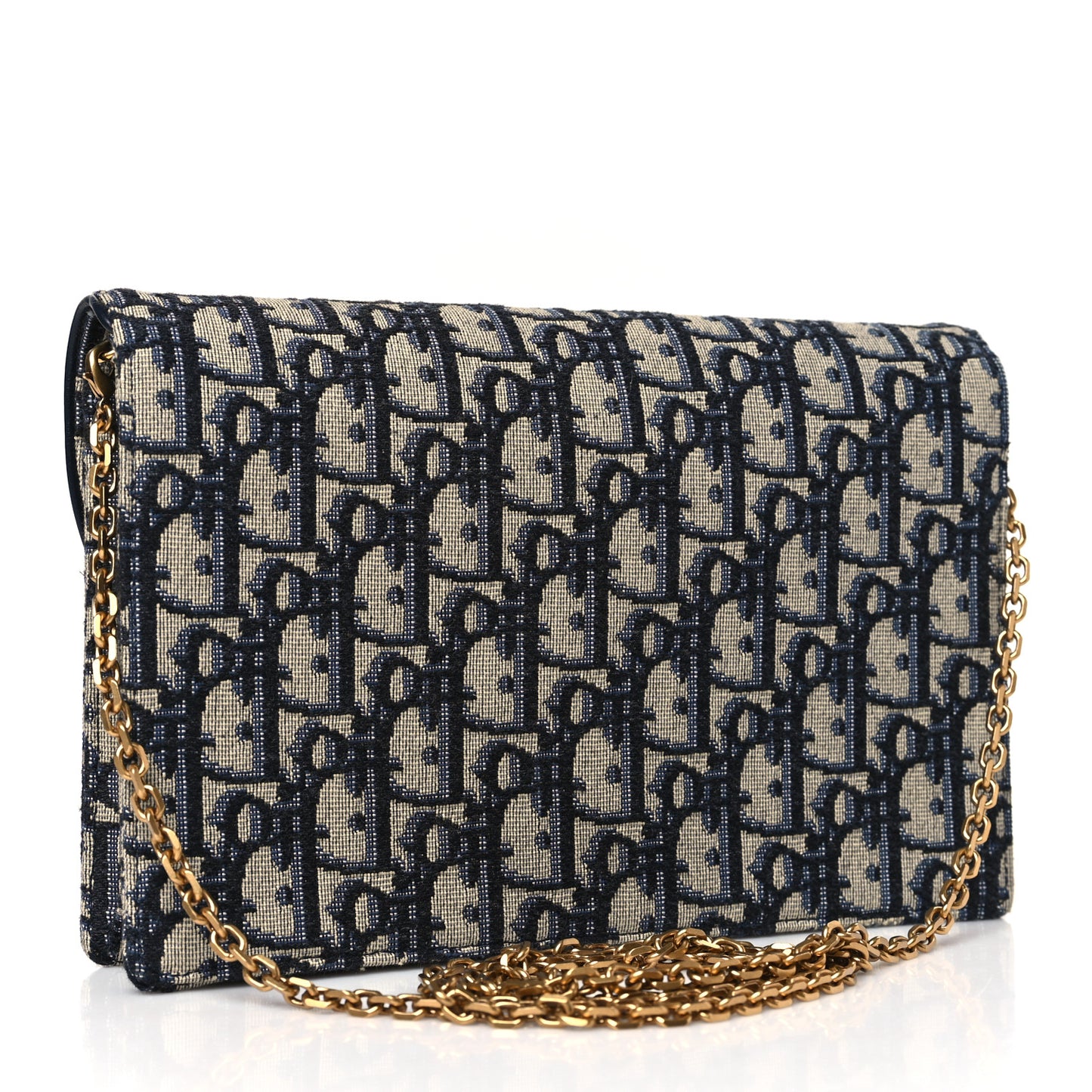 Oblique Saddle Chain Pouch Blue