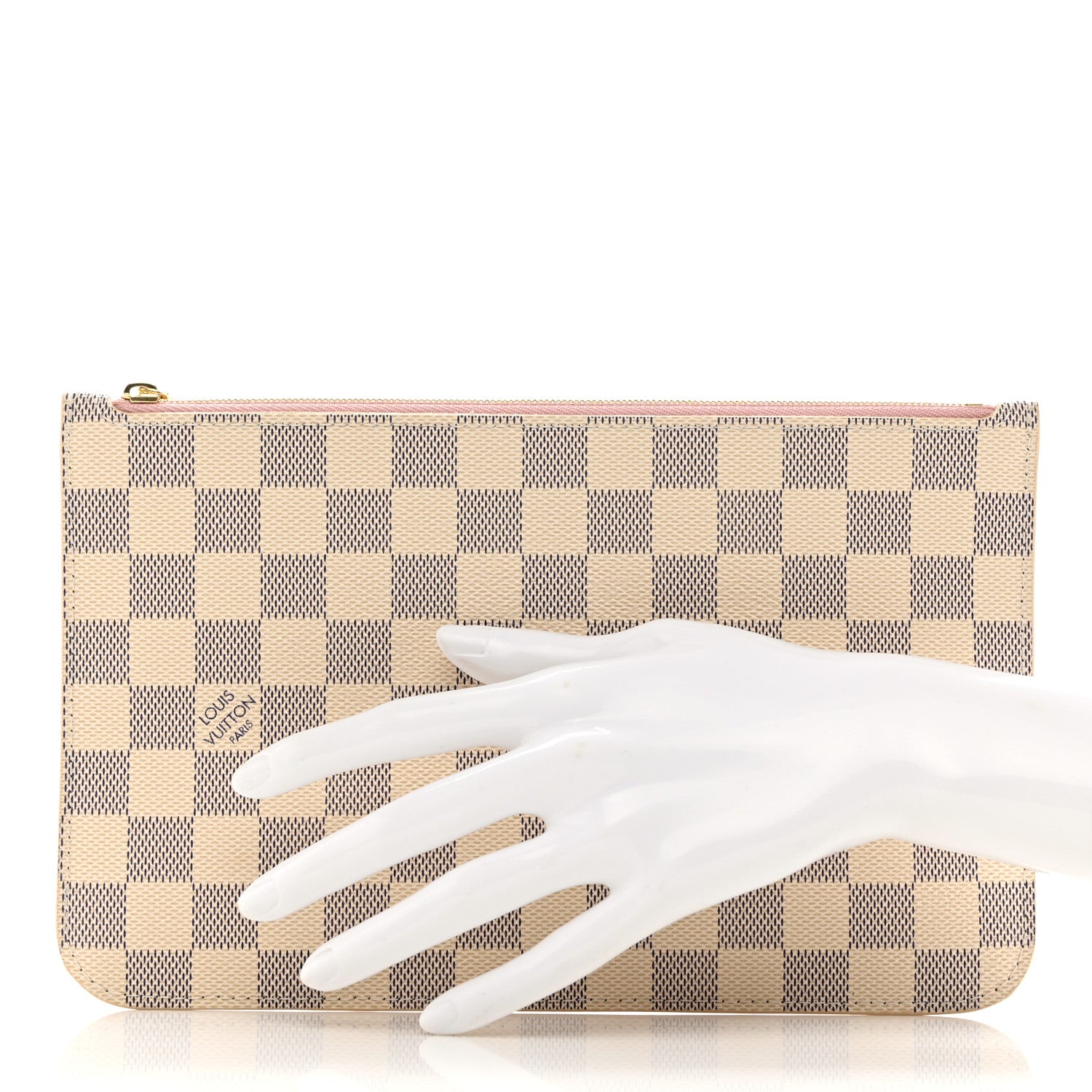 Louis Vuitton Damier Azur Neverfull MM GM Pochette Rose Ballerine 2 of 6