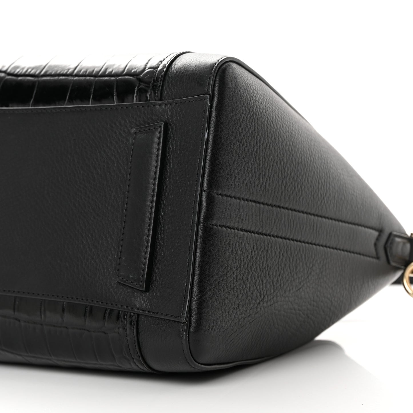 Calfskin Crocodile Embossed Medium Antigona Black