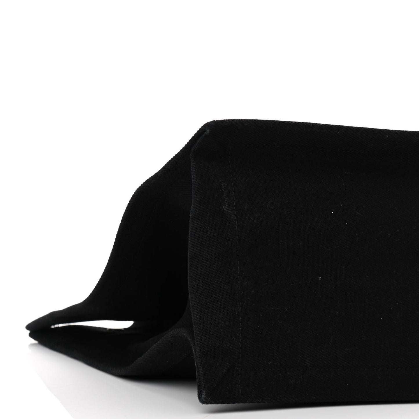 Linen Calfskin Rive Gauche Tote Black