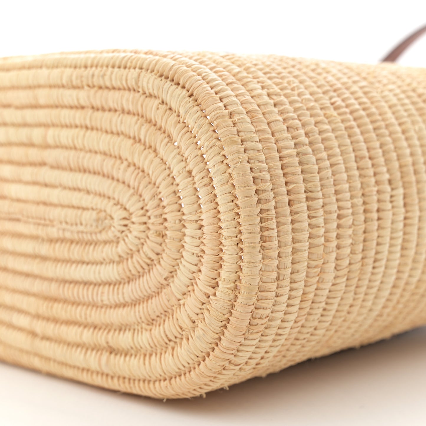 Raffia Small Square Basket Tote Bag Natural Tan