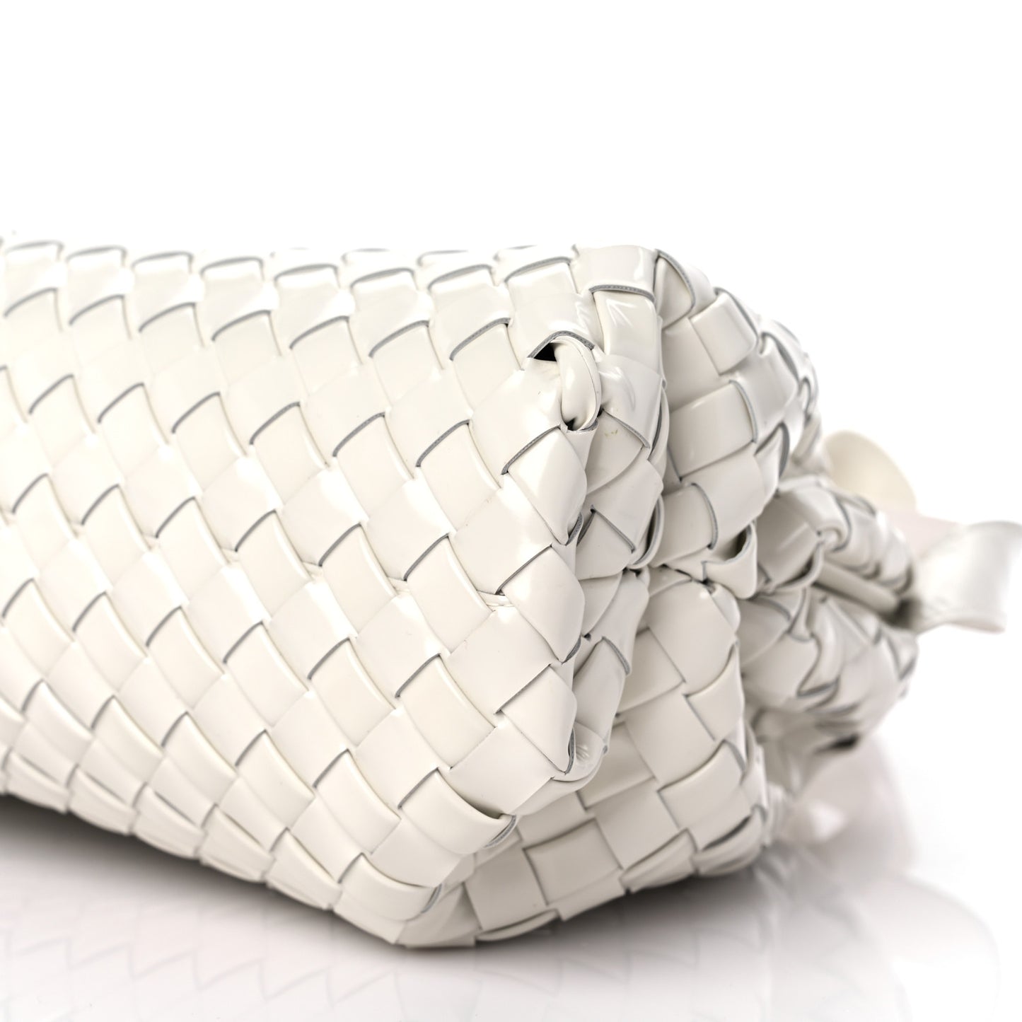 Nappa Intrecciato Small Handle Bag Chalk