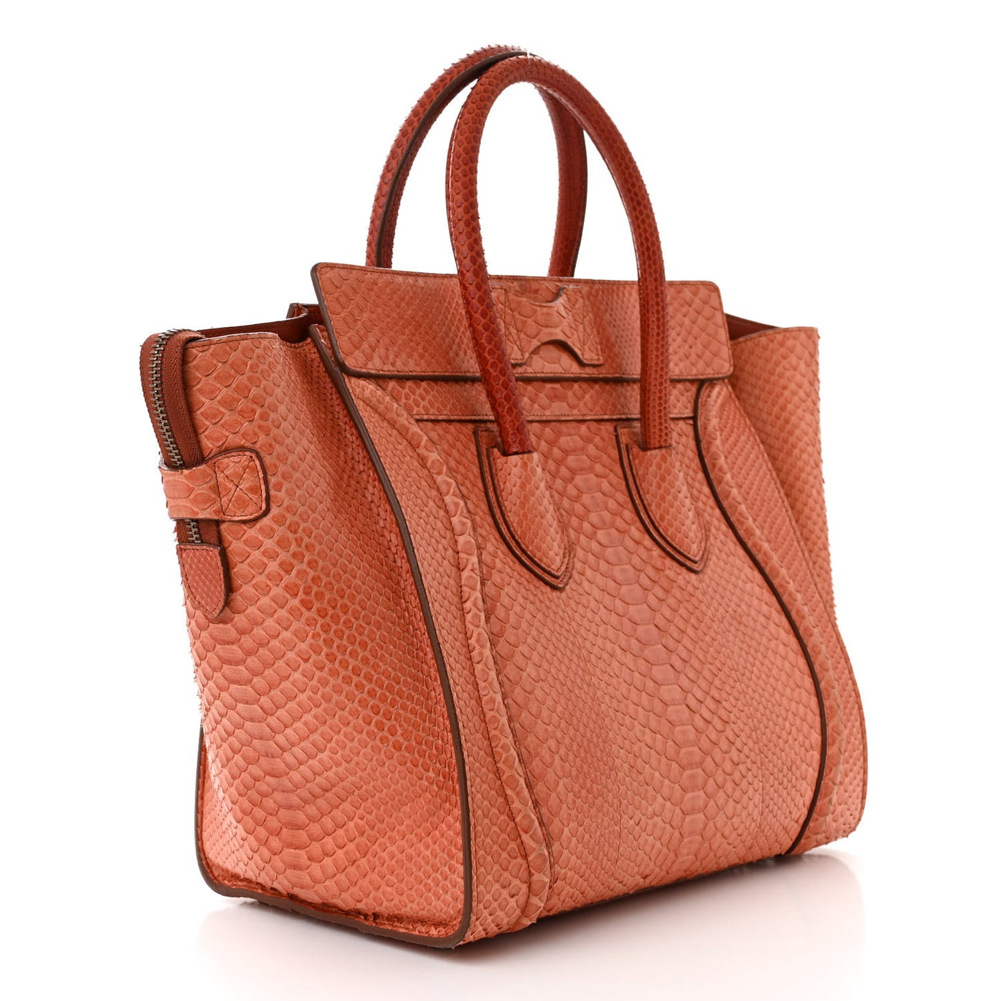 Snakeskin Mini Luggage Orange
