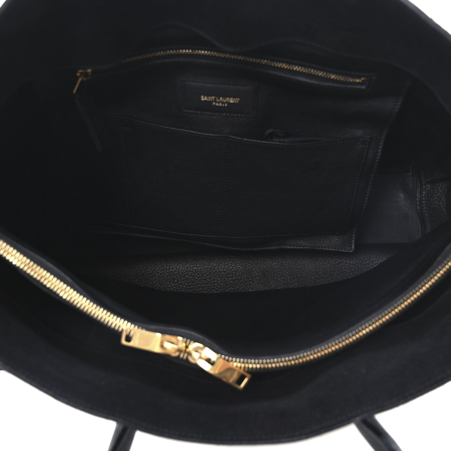 Suede Calfskin Large Sac De Jour Carryall Black