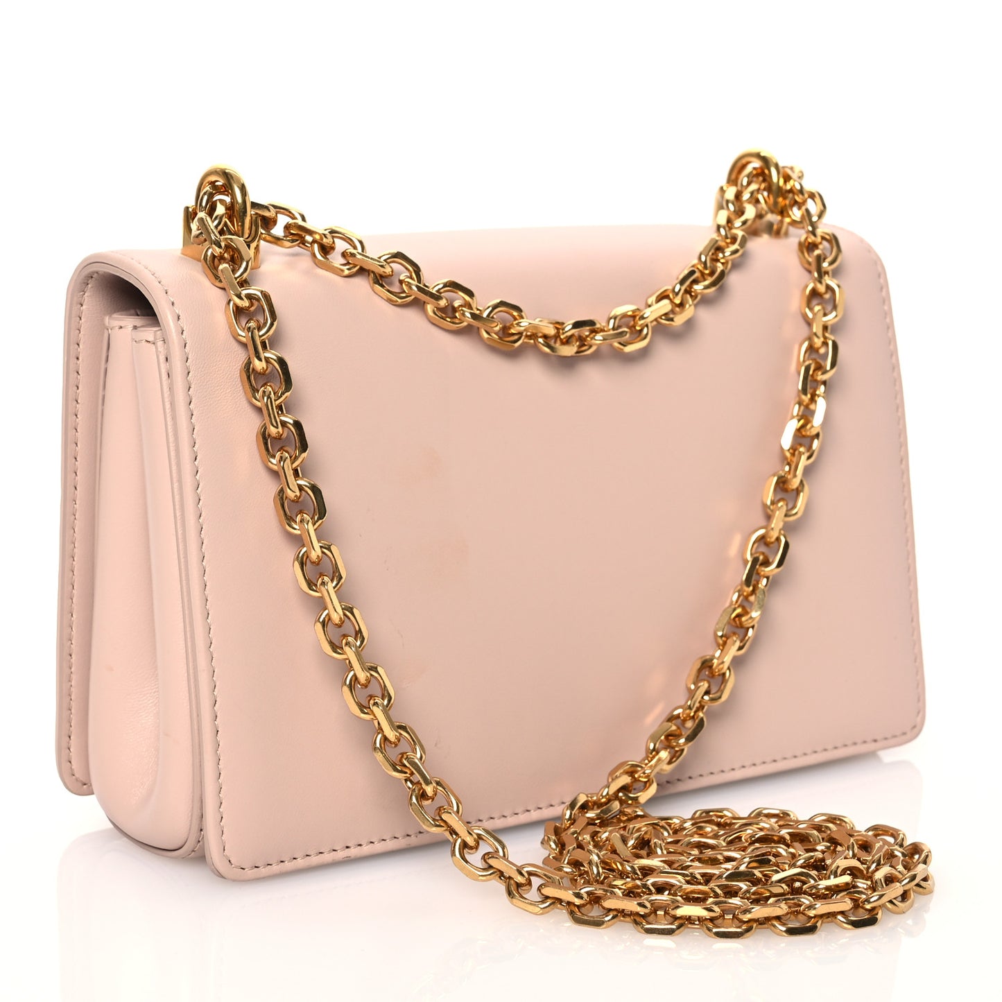 DOLCE GABBANA Calfskin DG Girls Shoulder Bag Pink