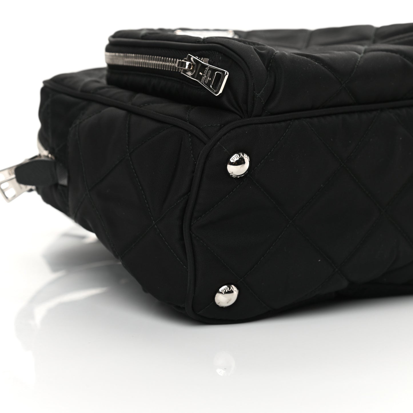 Nylon Tessuto Impuntu Quilted Backpack Black