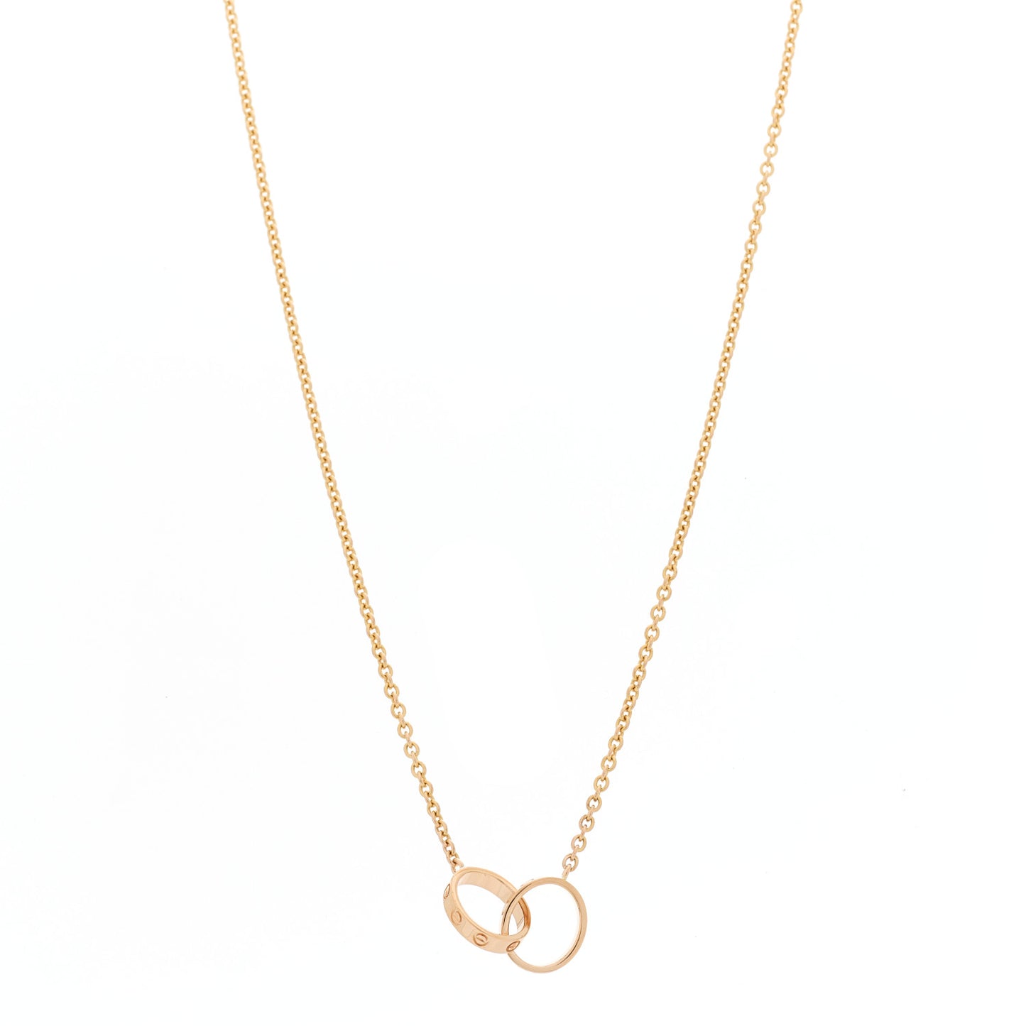 18K Pink Gold Interlocking LOVE Necklace