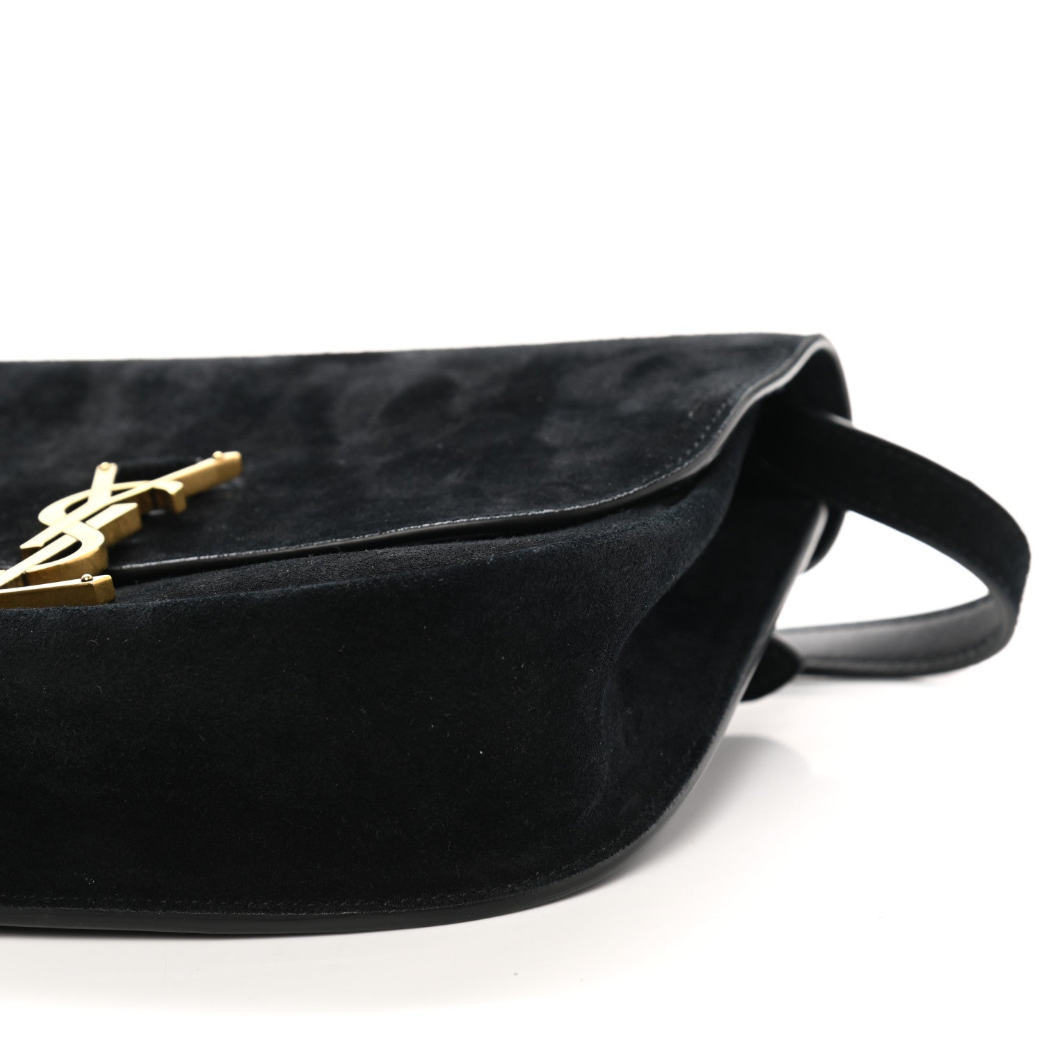 Saint Laurent Suede Calfskin Monogram Medium Kaia Satchel Black 10 of 10