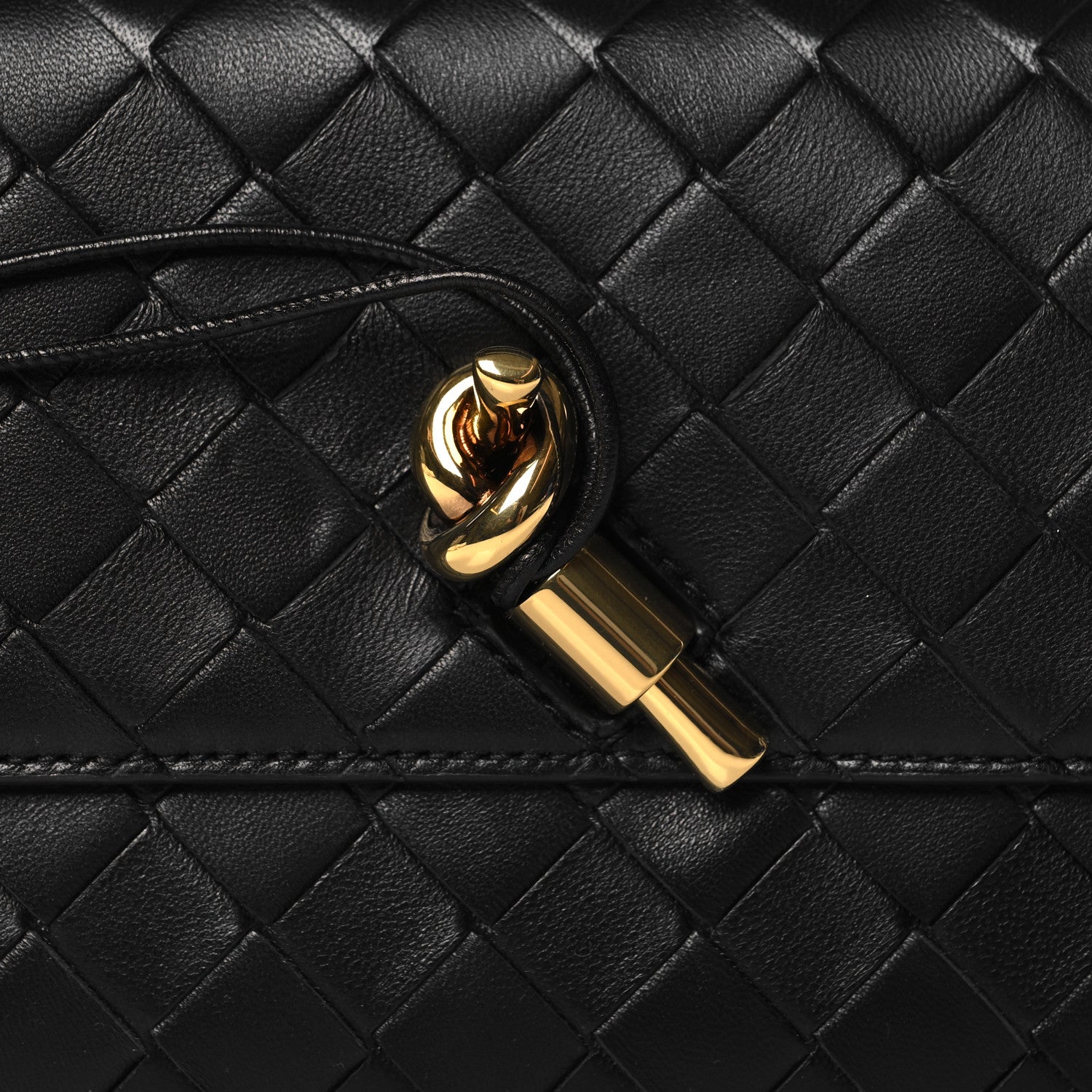 Bottega Veneta Nappa Intrecciato Long Andiamo Top Handle Clutch Black 7 of 9