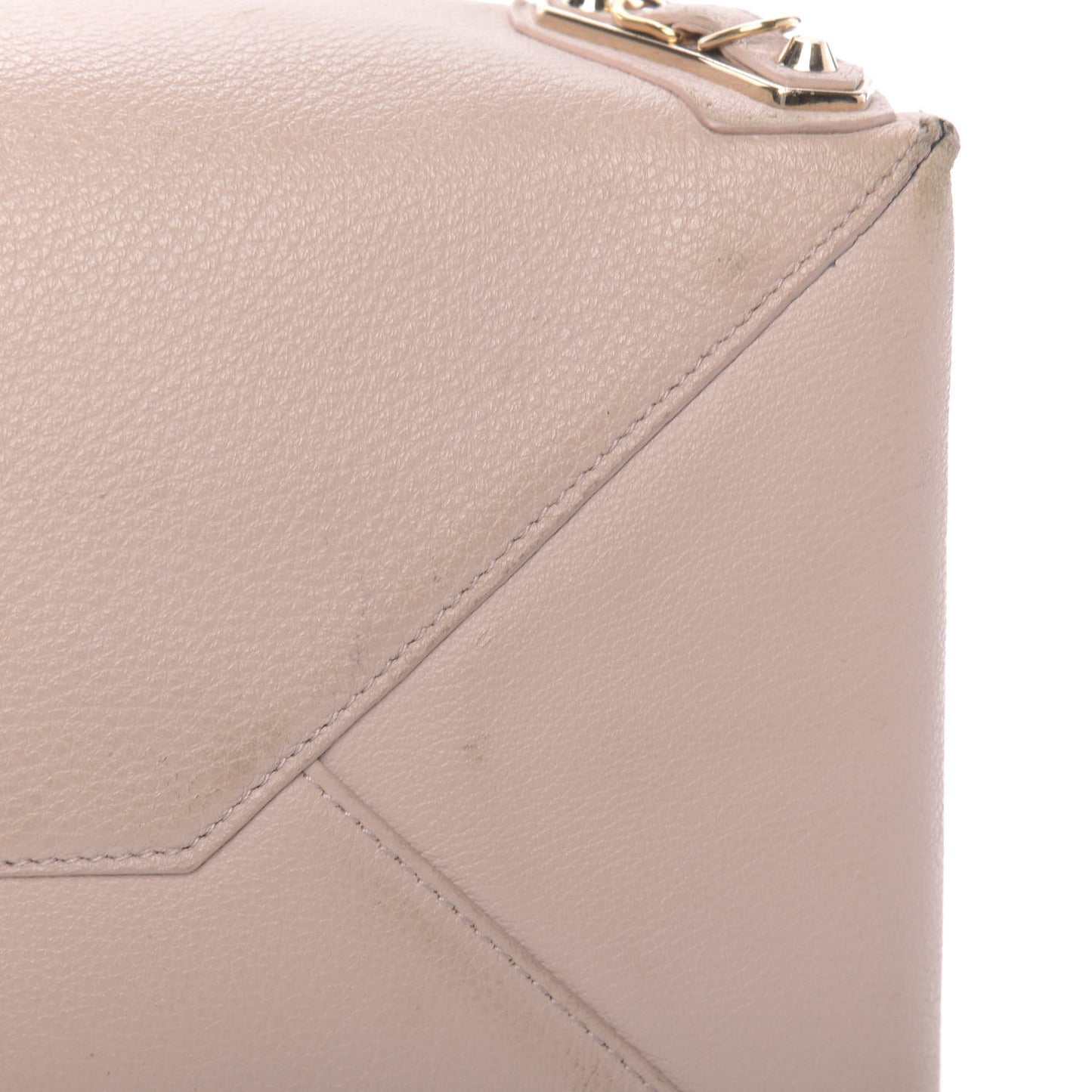 Grained Calfskin Gold Metallic Edge Hardware Papier A4 Tote Rose Poudre