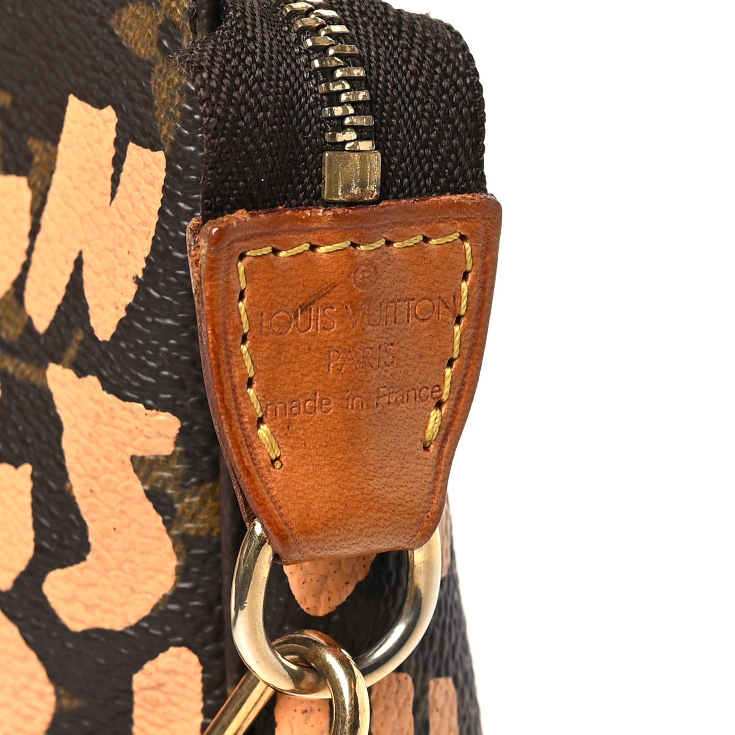 Monogram Graffiti Pochette Accessories Peach