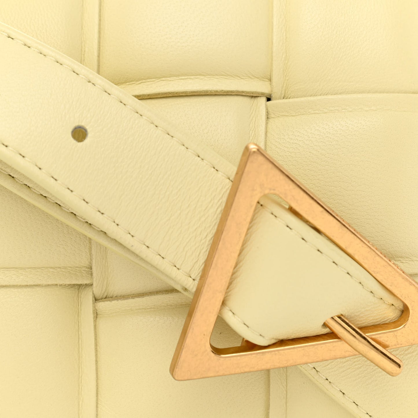 Nappa Maxi Intreccio Small Padded Cassette Crossbody Bag Ice Cream