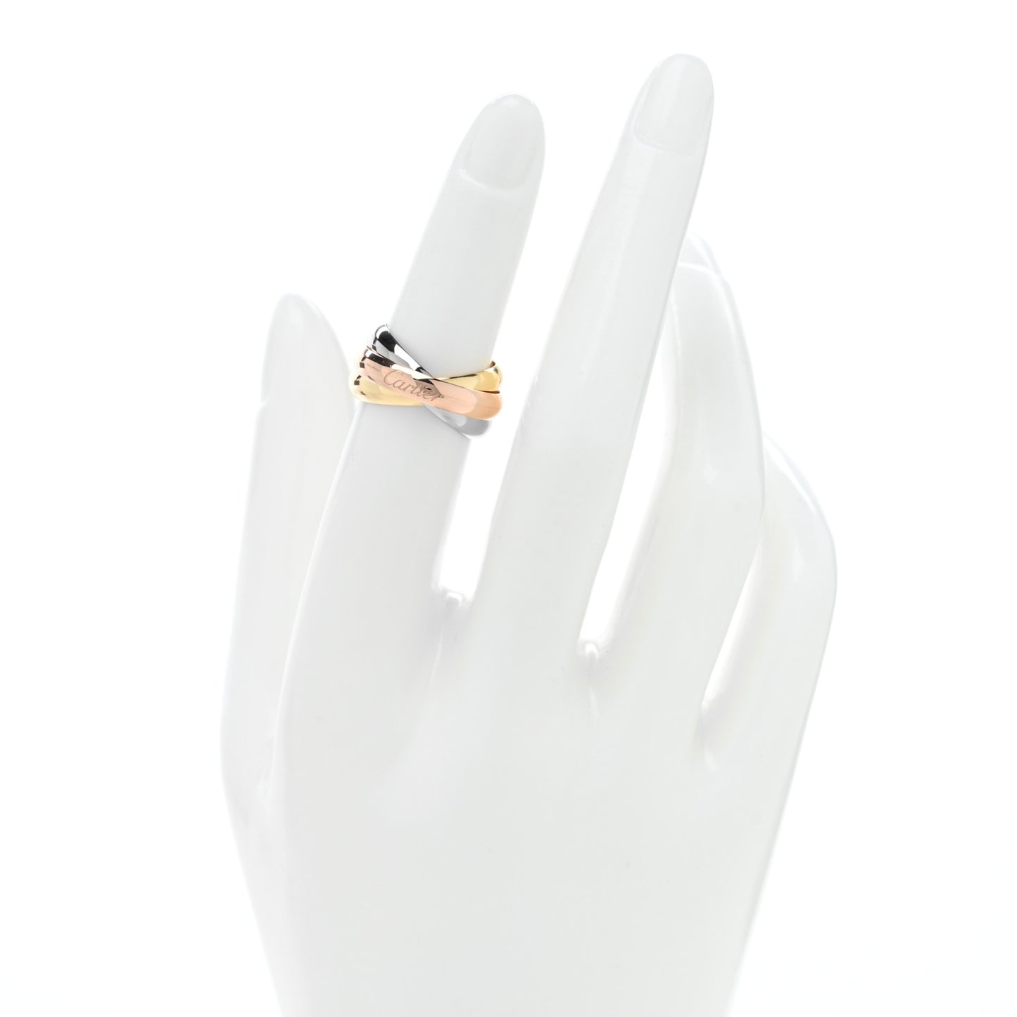 18K Pink Yellow White Gold Classic Trinity Ring 51 5.75
