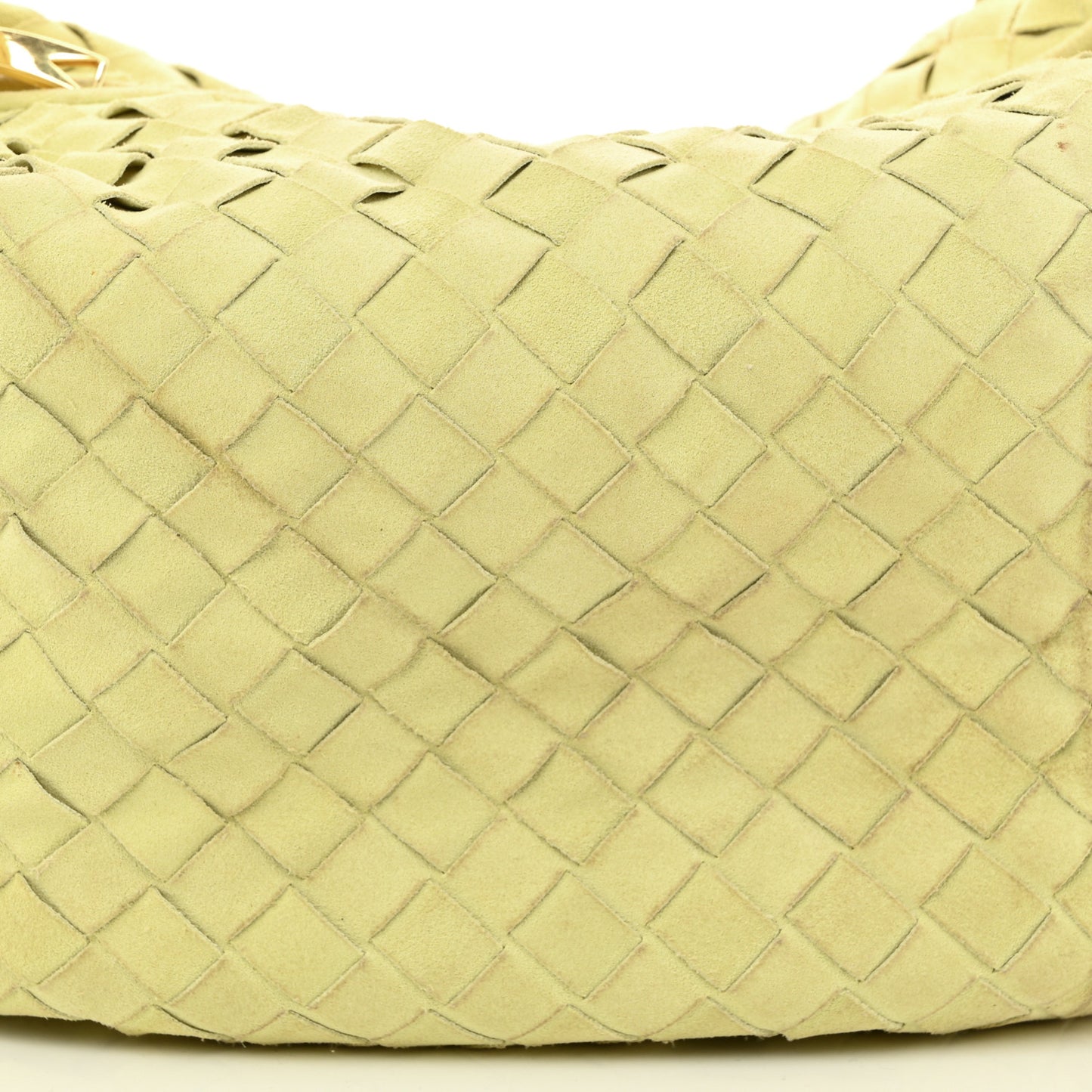 Suede Calfskin Intrecciato Teen Jodie Hobo Lemon Wash