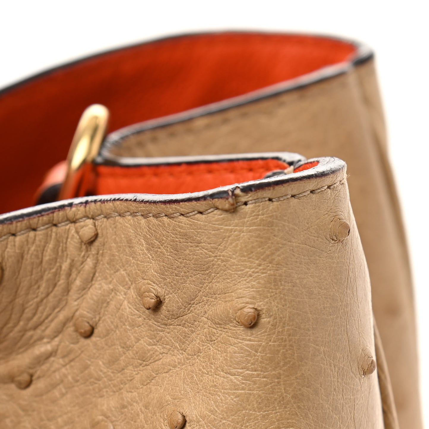 Ostrich Large Diorissimo Tote Beige