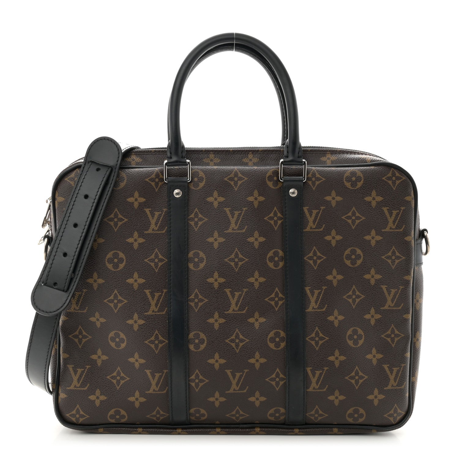 Louis Vuitton Monogram Macassar Porte-Documents Voyage PM 1 of 12