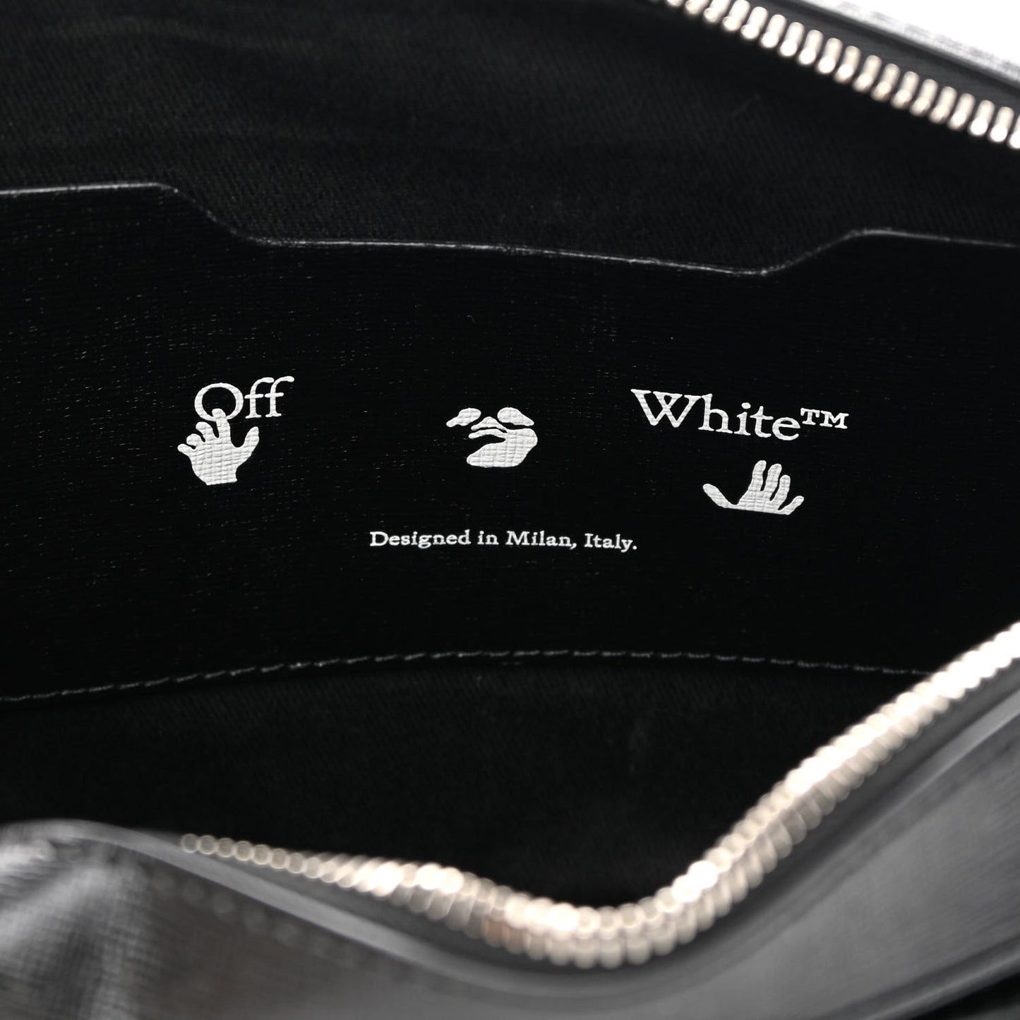 Saffiano Striped Diag Belt Bag Black