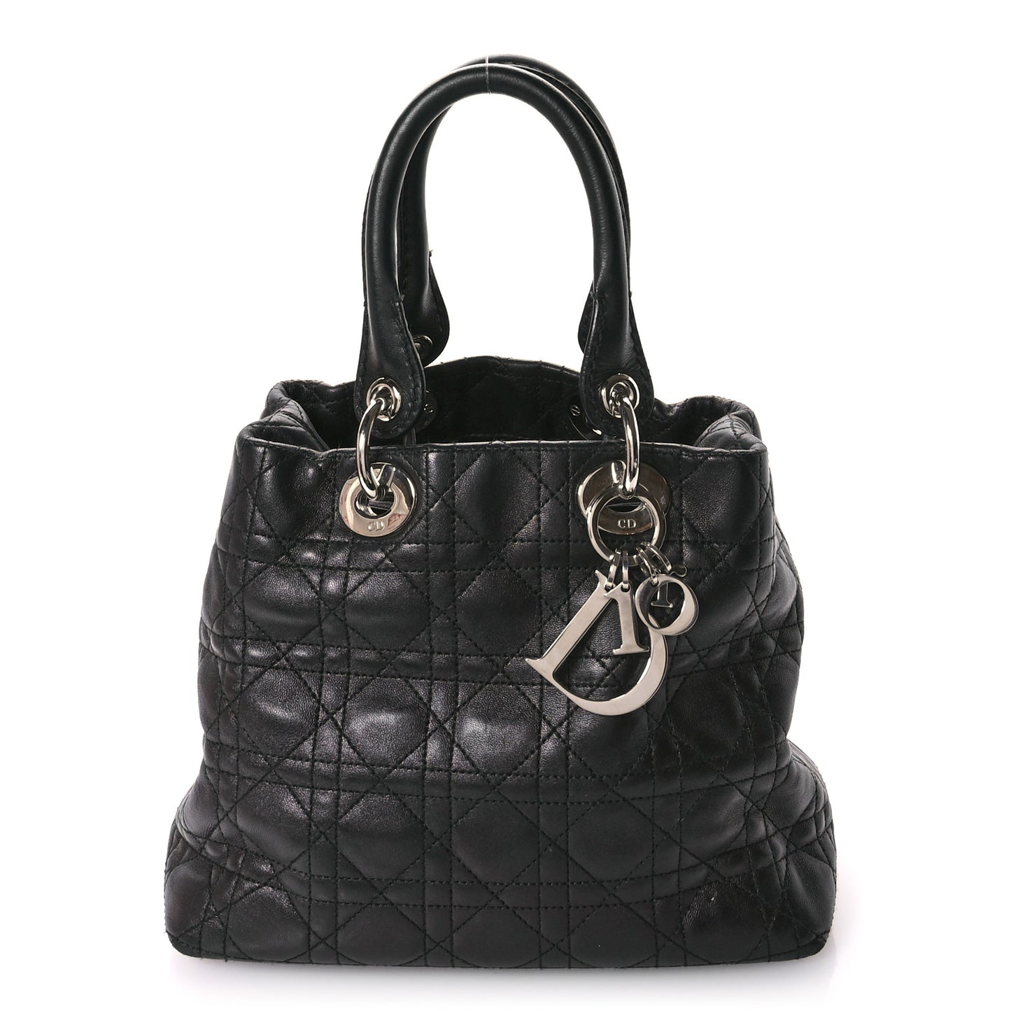 Lambskin Cannage Small Soft Lady Dior Tote Black