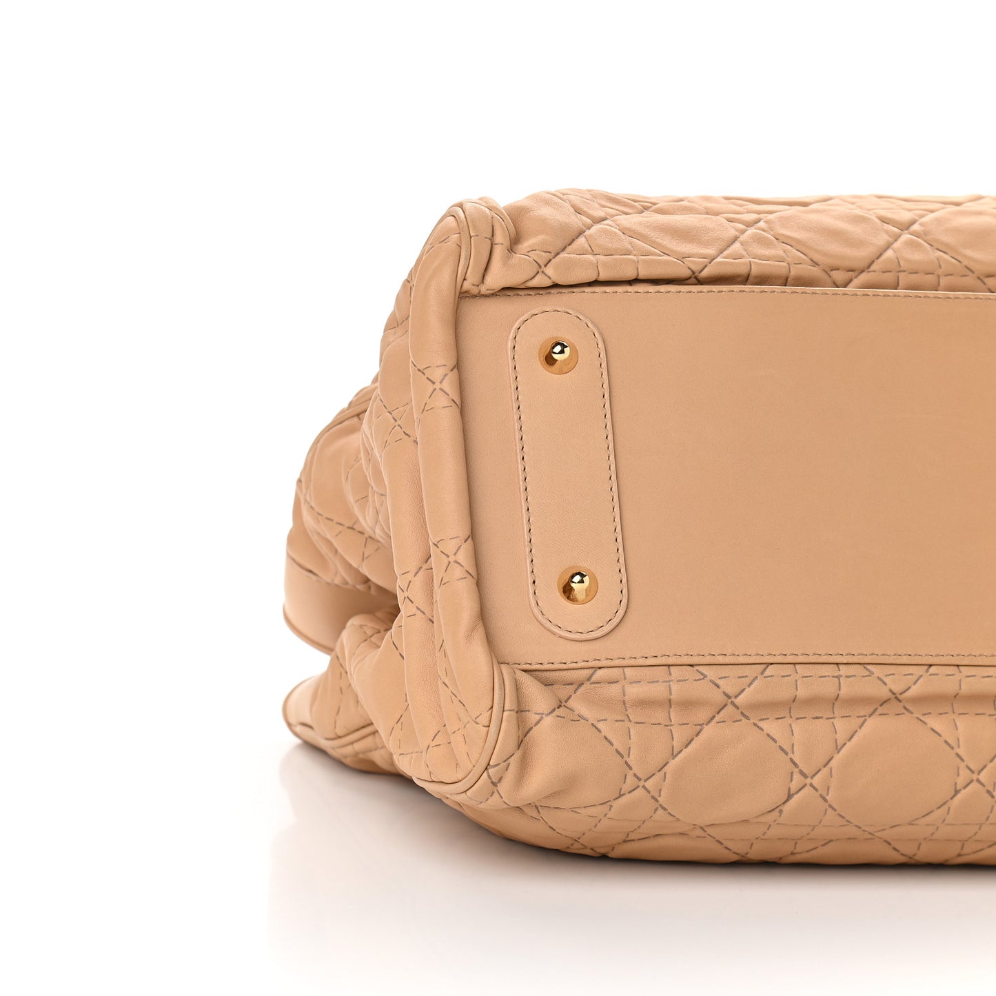 Lambskin Cannage Large Lady Dior Tote Beige