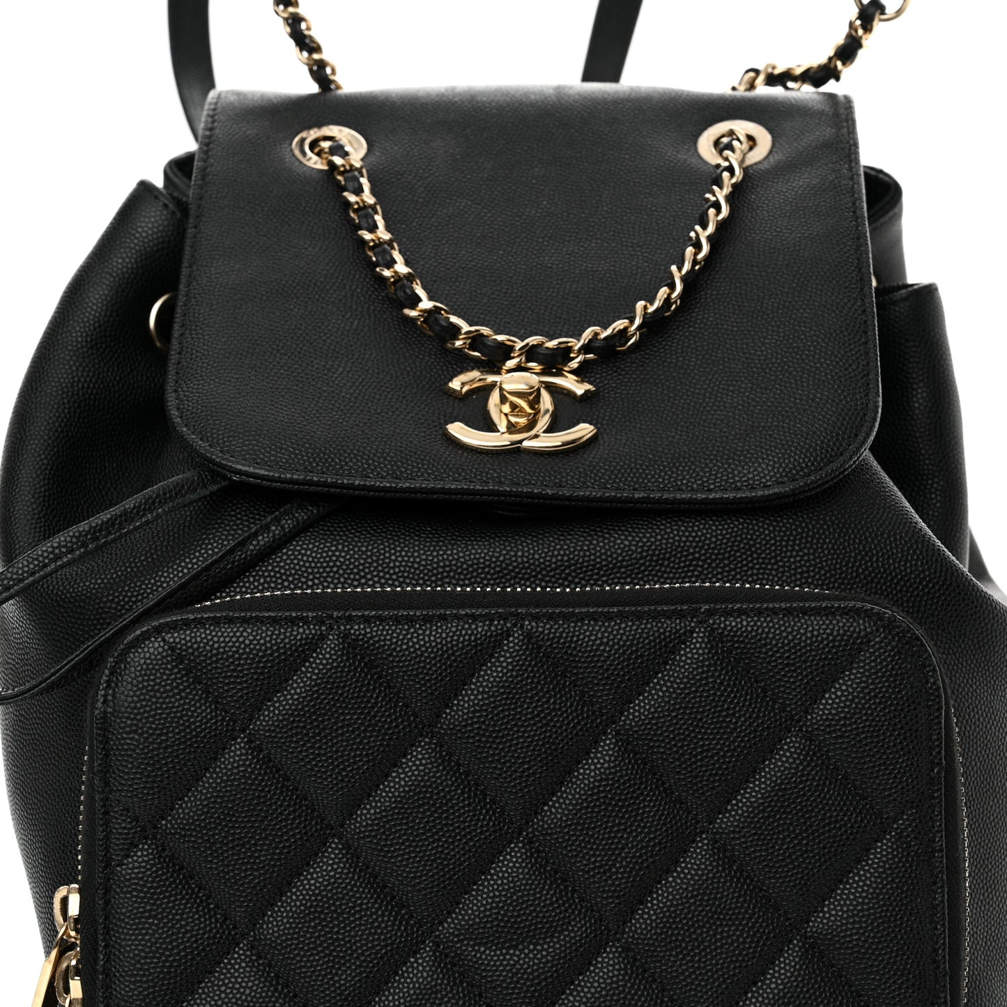 Caviar Quilted Business Affinity Backpack Black