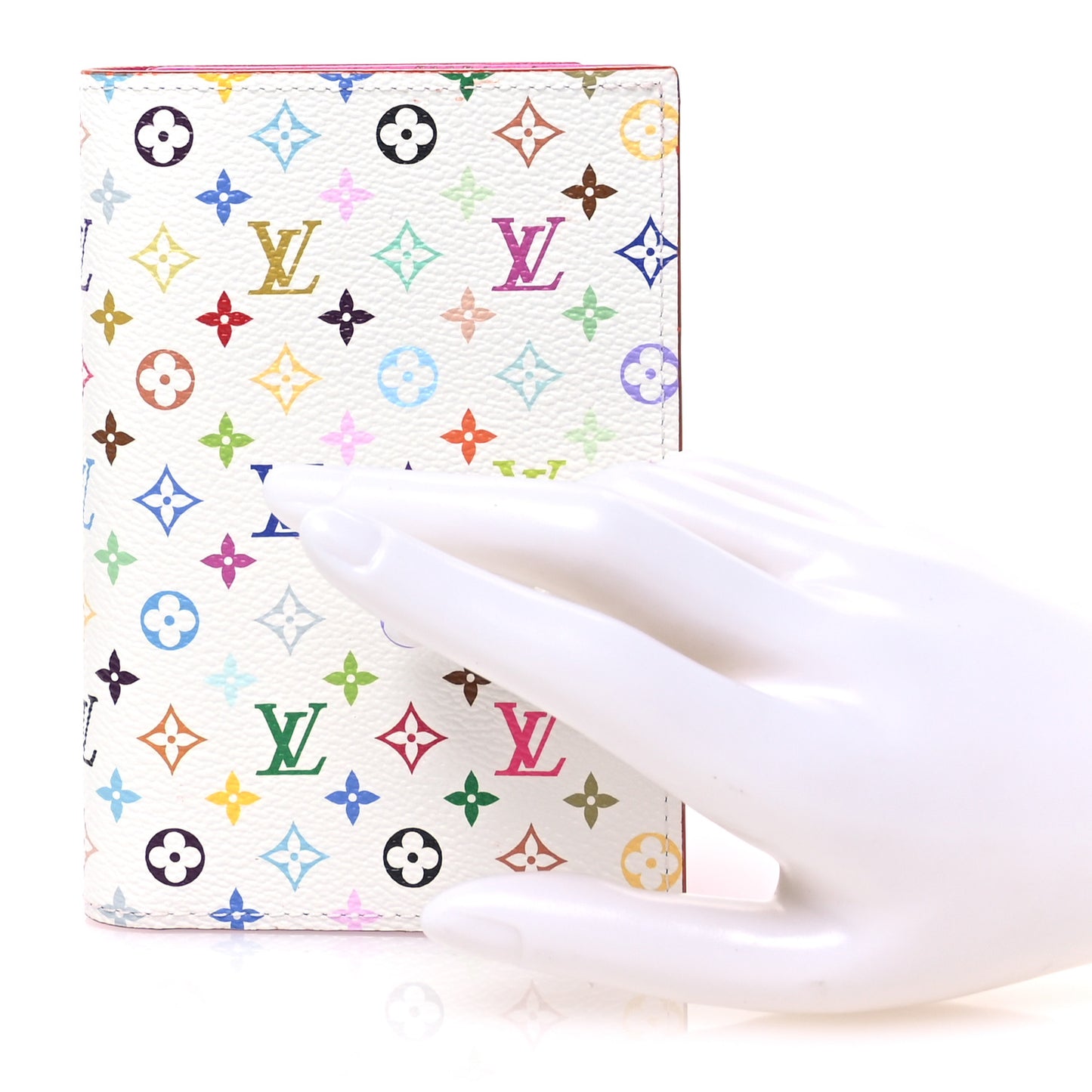 LV X TM Monogram Multicolor Passport Cover White