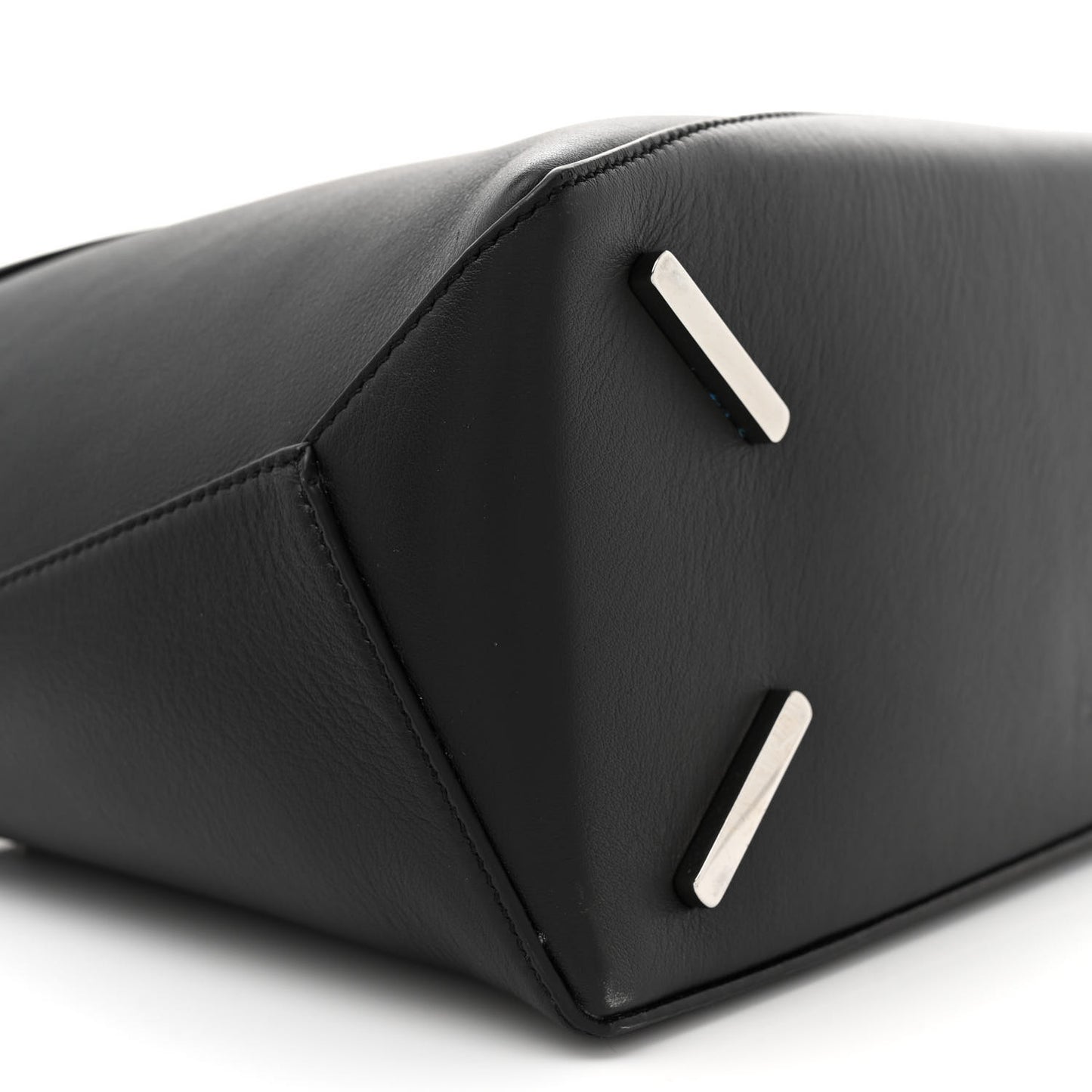 Calfskin Medium Puzzle Edge Bag Black
