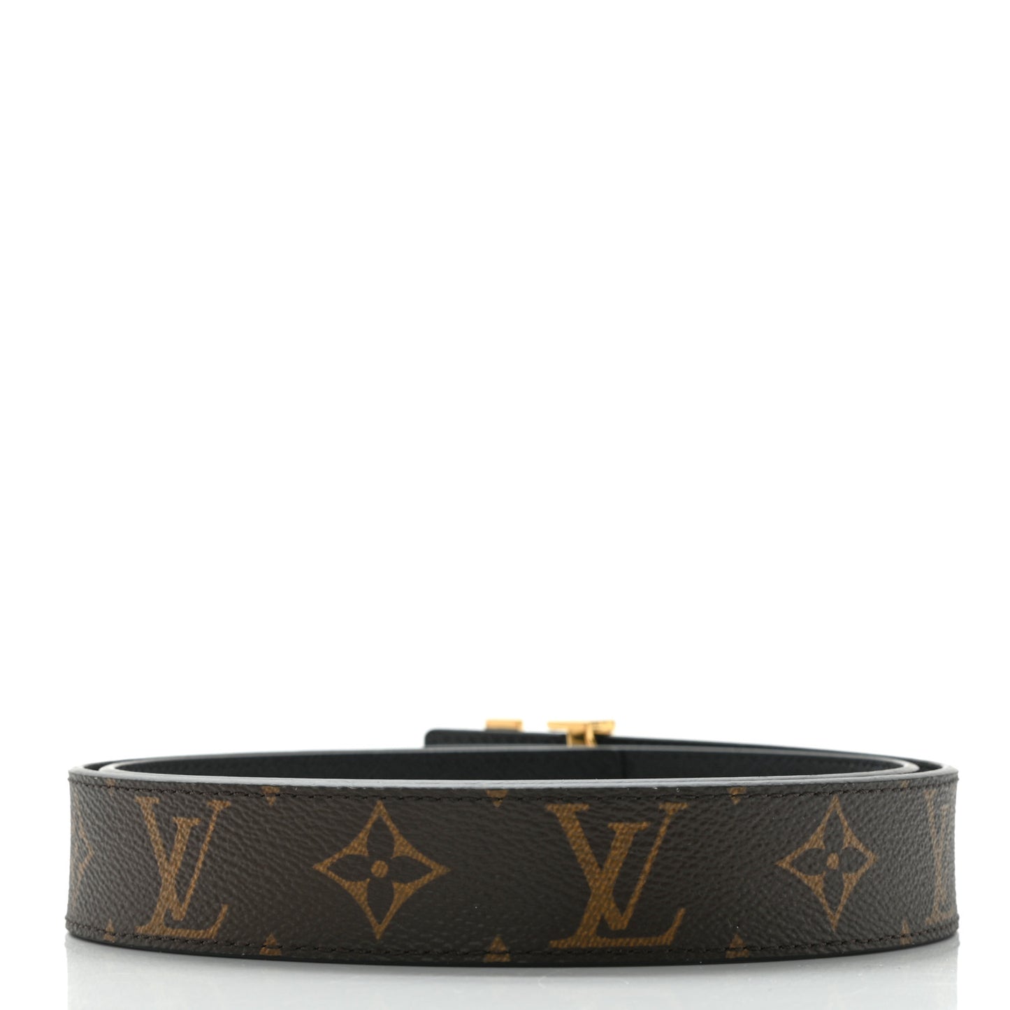 Calfskin Monogram 30mm LV Initiales Reversible Belt 85 34 Black