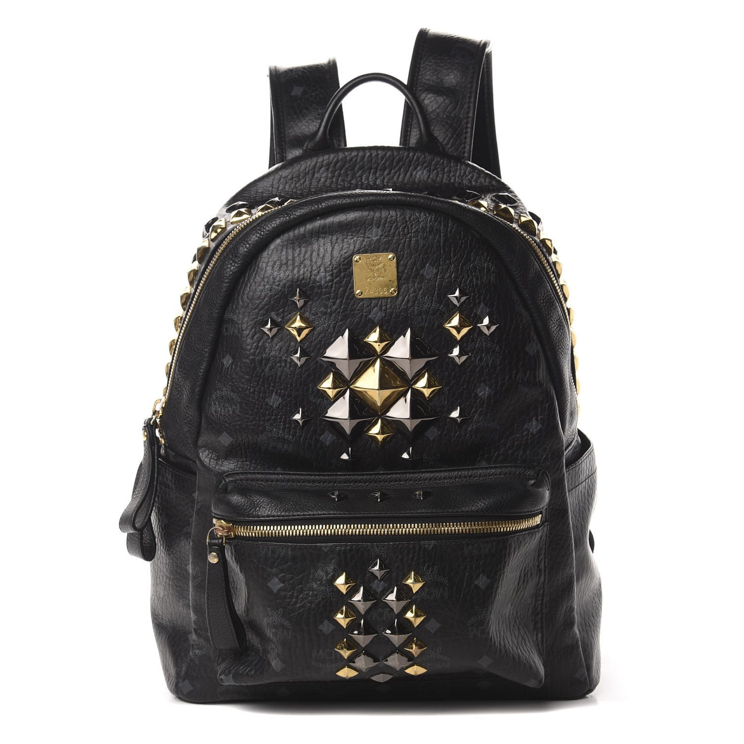 Visetos Studded Colorblock Medium Stark Brock Backpack Black