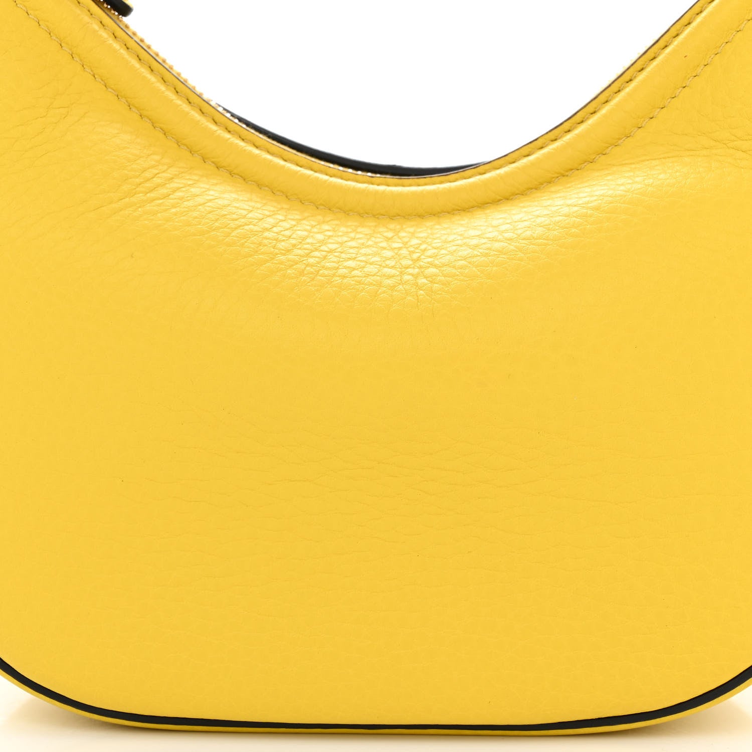 Valentino Garavani Grainy Calfskin Small Vlogo Moon Hobo Bag Cedar Yellow 7 of 9