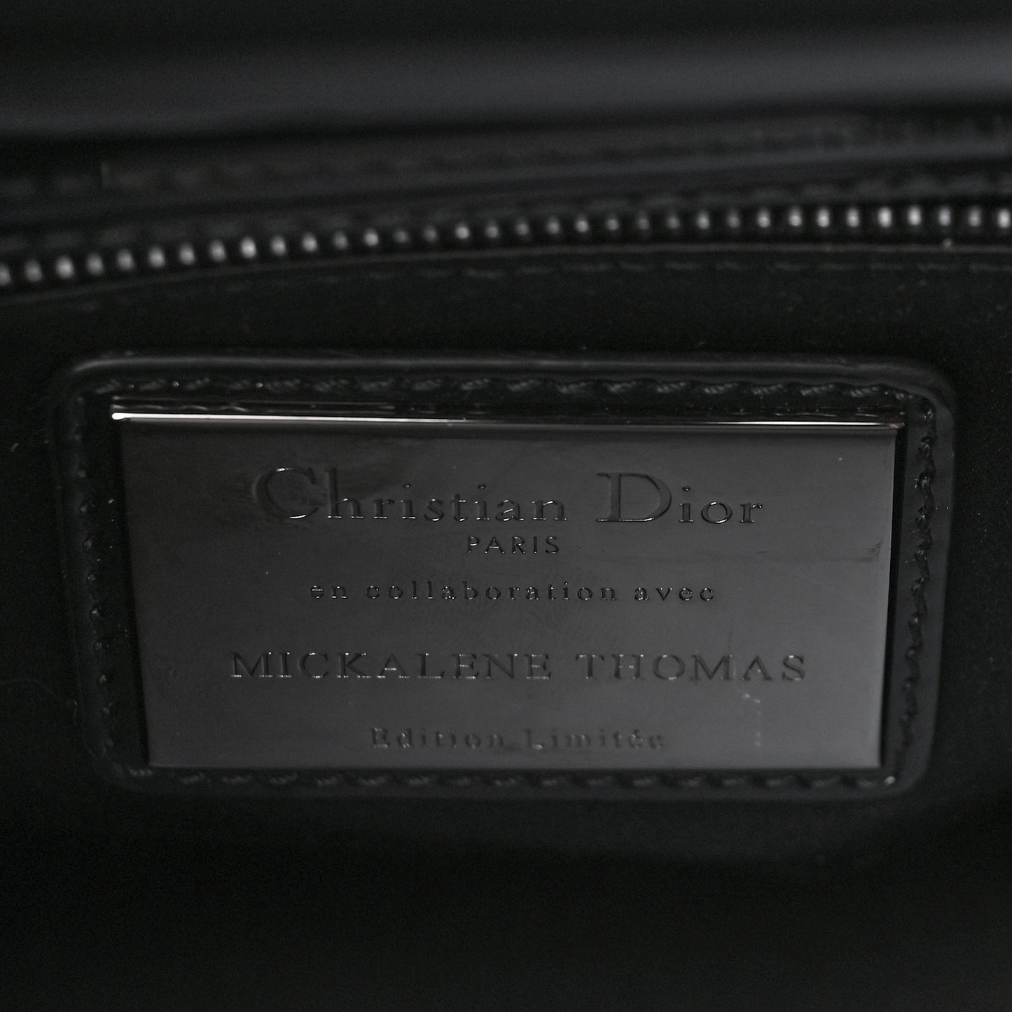 Patent Beaded Medium Lady Dior Black Multicolor