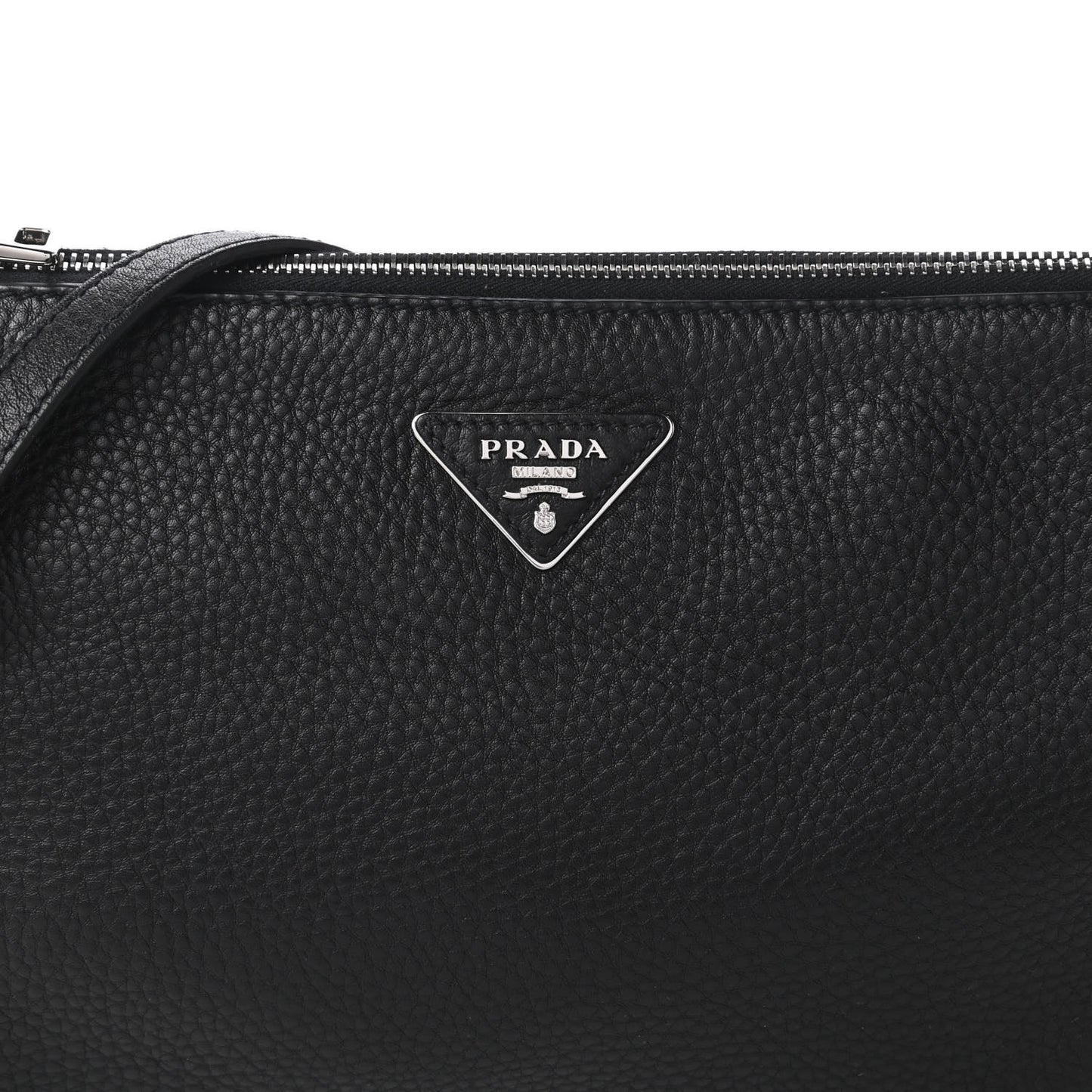 Vitello Daino Crossbody Bag Black