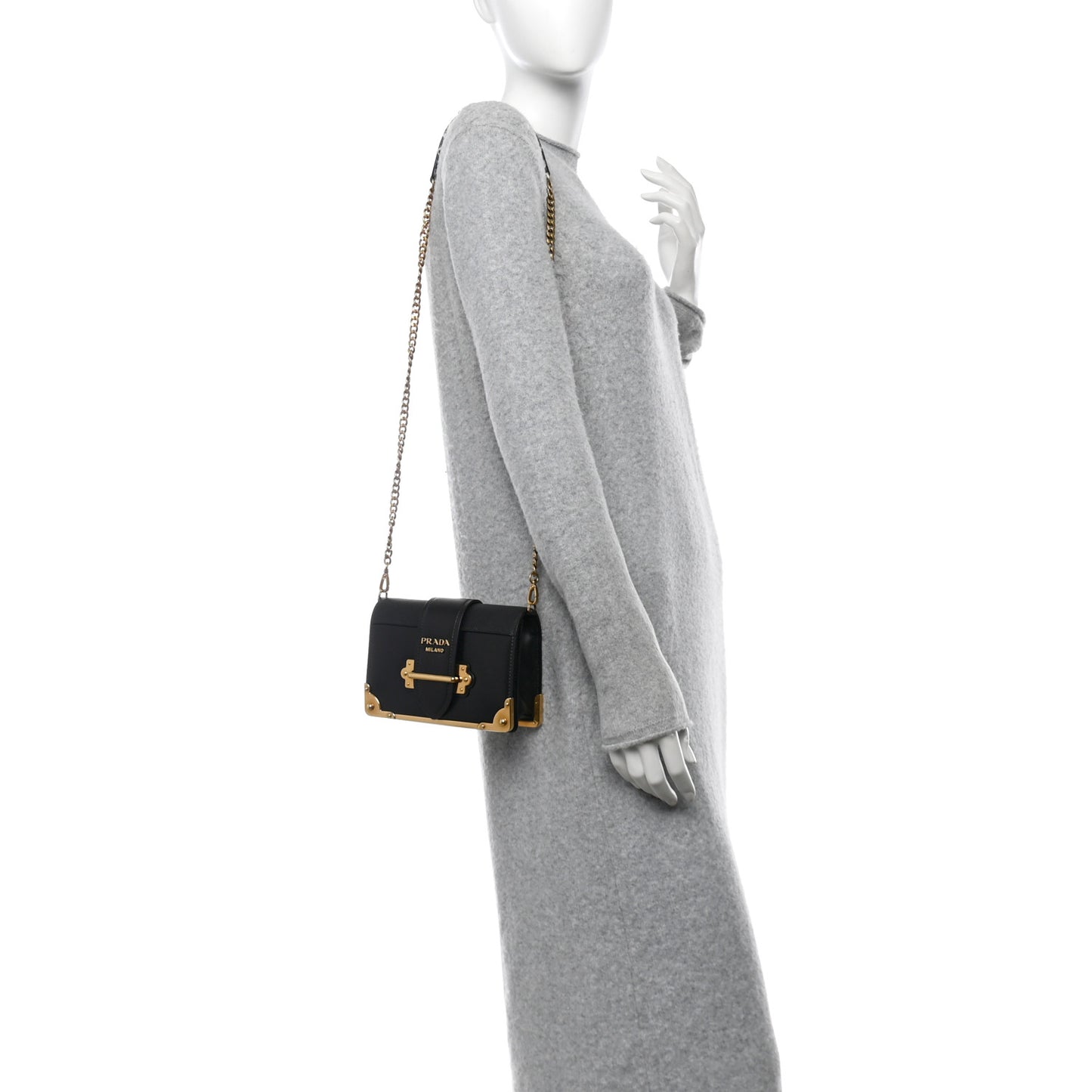 City Calf Saffiano Cahier Bag Black